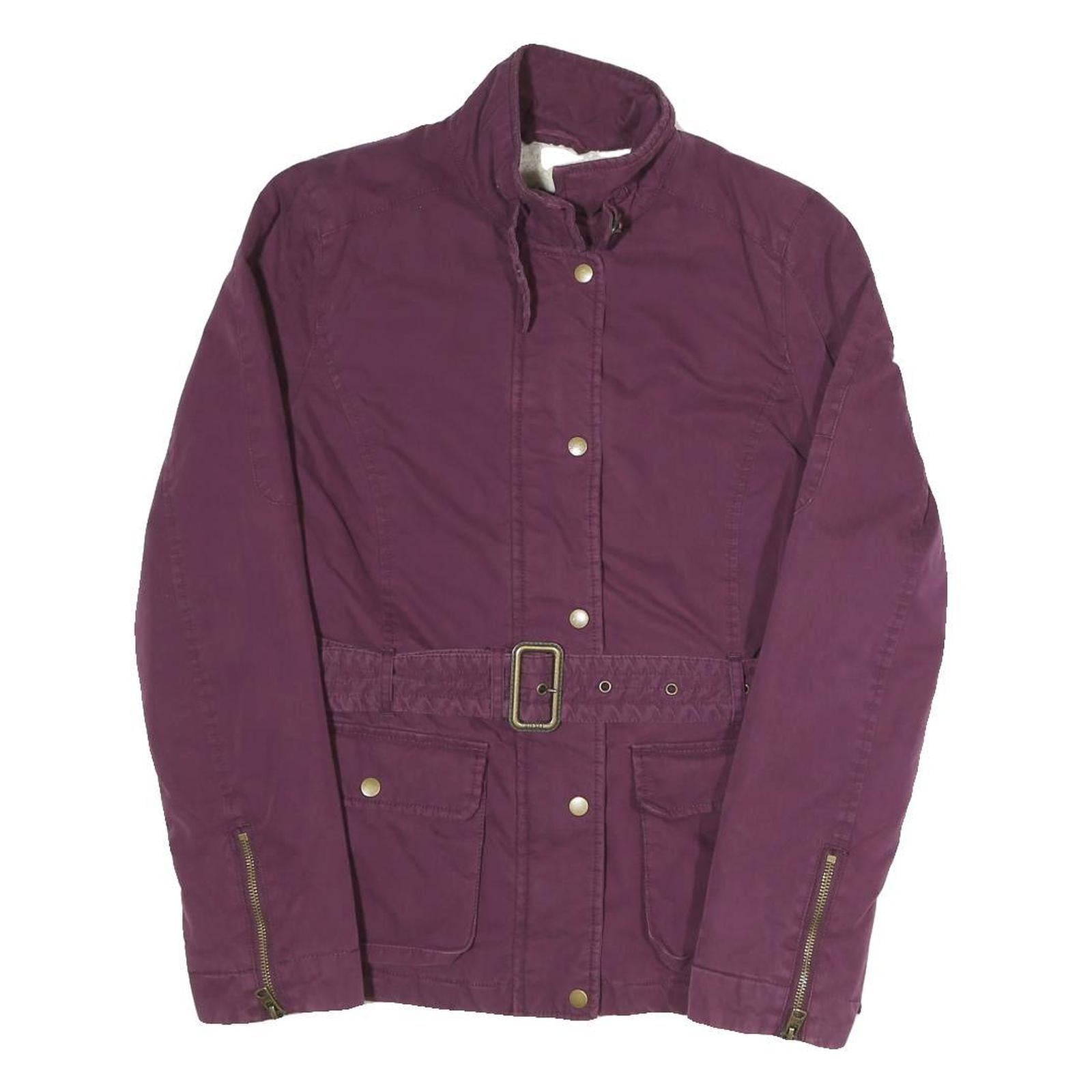 DIESEL Womens Maroon Zip Jacket S Polyester Blend Casual Lightweight Stylish Refurbished - N/A refurbished available on Cerqular