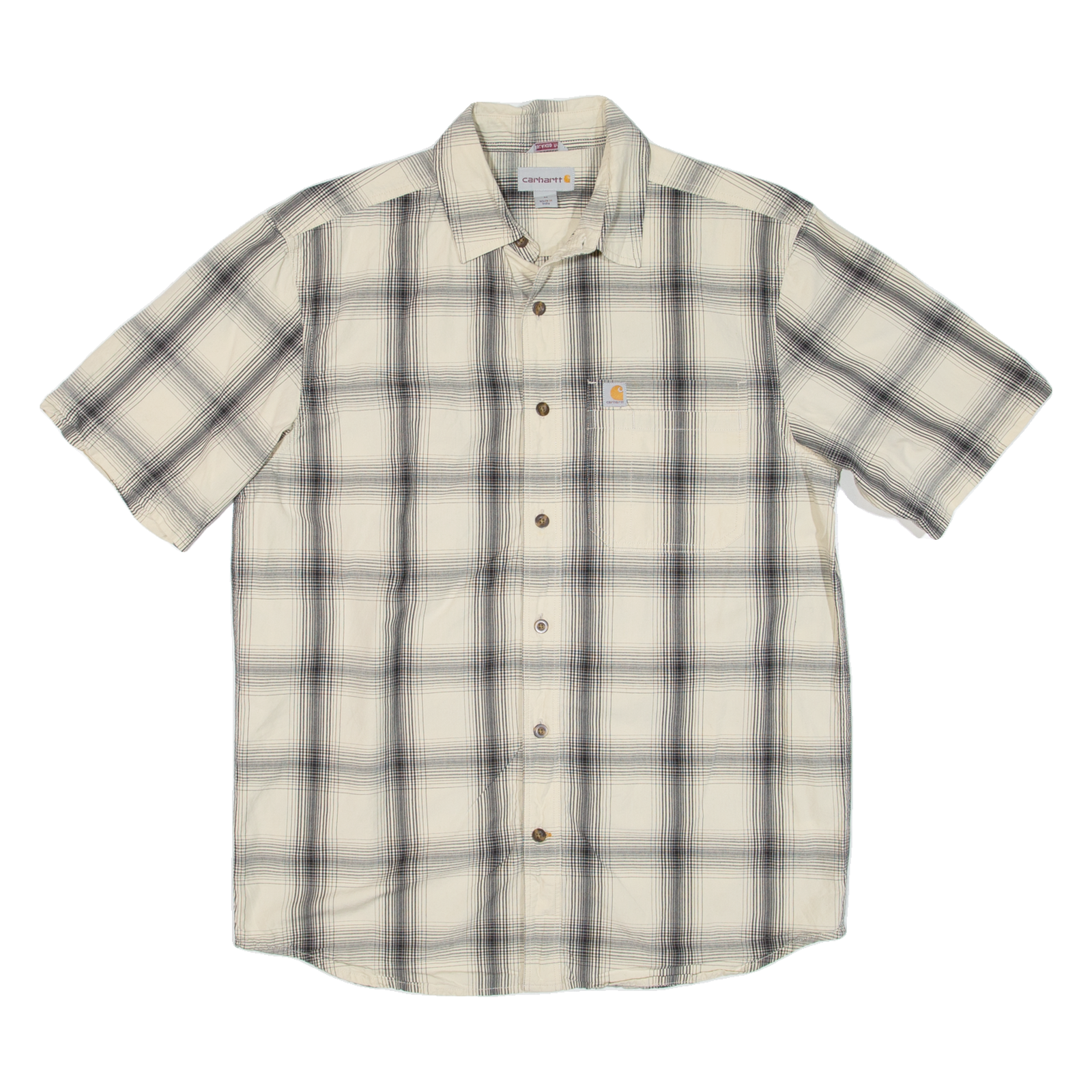 Buy CARHARTT Relaxed Fit Mens Worker Shirt Beige Check M Refurbished - $51.99 CARHARTT Relaxed Fit Mens Worker Shirt Beige Check M Refurbished - N/A refurbished available on Cerqular