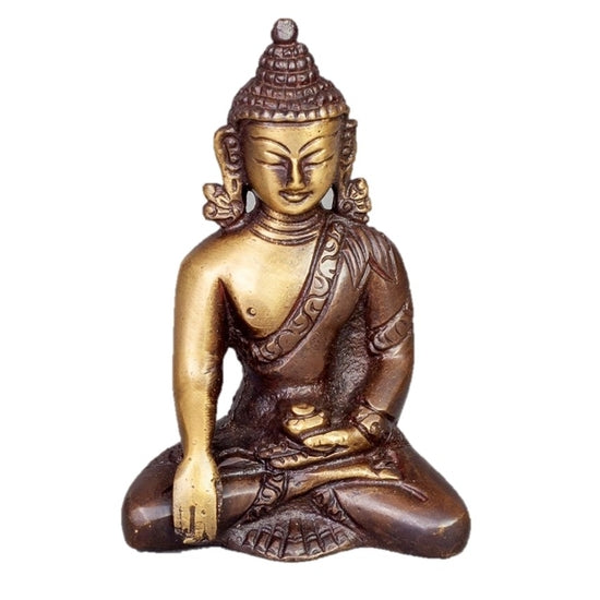 Sitting  Buddha in Meditation Pose two-tone color in Brass Refurbished - N/A refurbished available on Cerqular