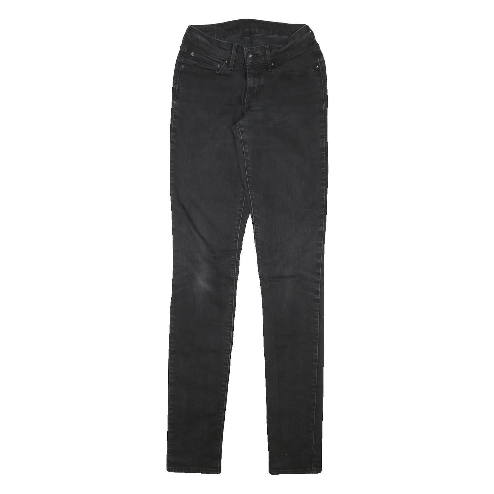 LEVI'S Womens Jeans Black Slim Skinny Denim Medium W24 L33 Stretch Cotton Refurbished - N/A refurbished available on Cerqular