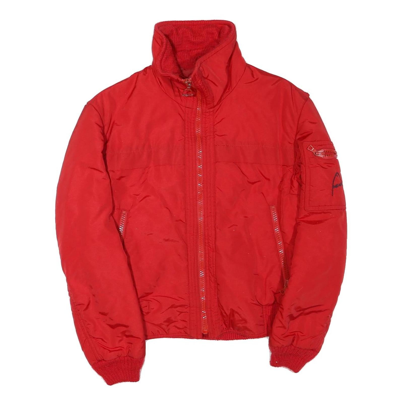HEAD Mens Red Jacket S Polyester Blend Plain Zip Closure Casual Sport Style Refurbished - N/A refurbished available on Cerqular