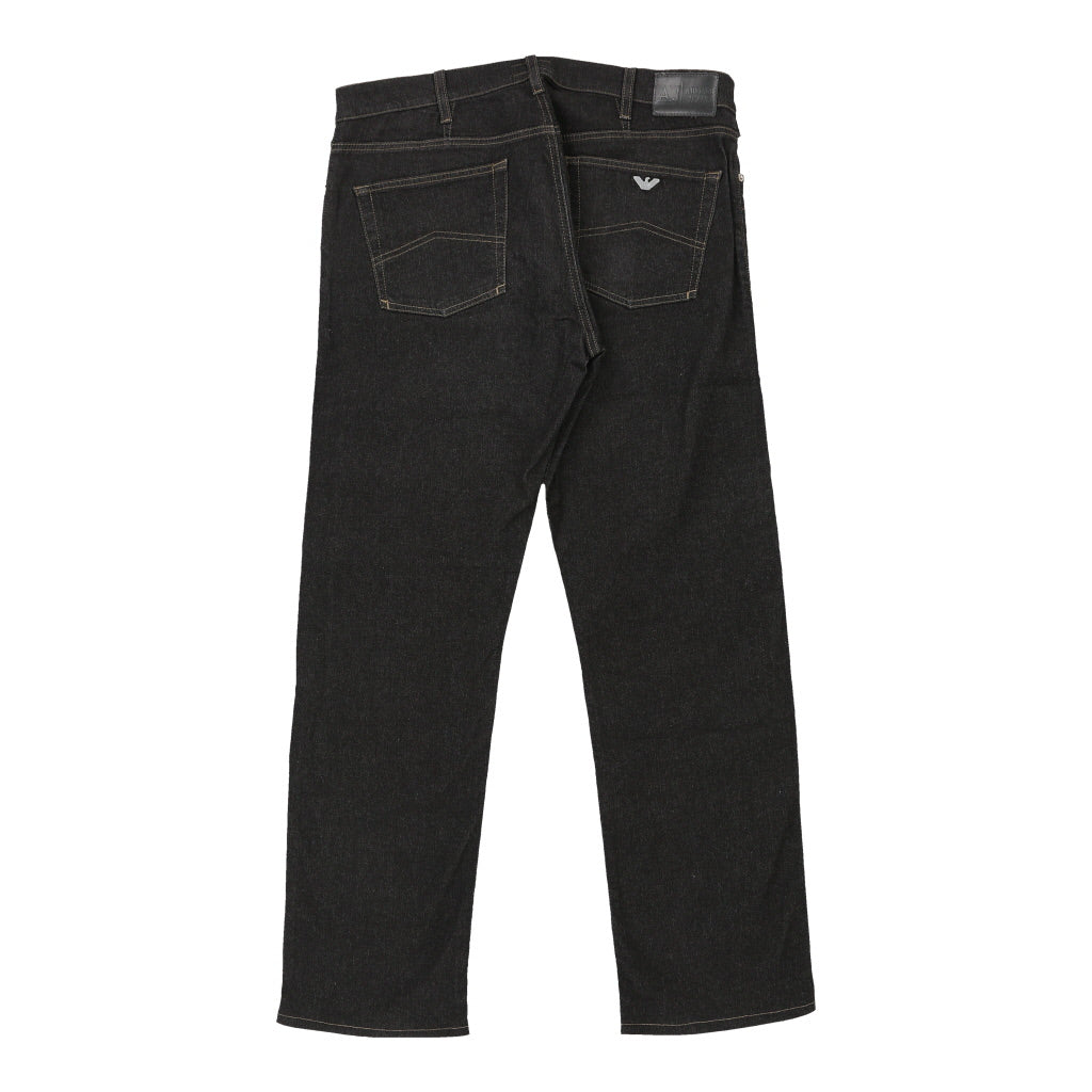 Buy Armani Jeans - 36W UK 18 Black Cotton Blend | Size: UK 18 Refurbished - $32.02 Armani Jeans - 36W UK 18 Black Cotton Blend | Size: UK 18 Refurbished - N/A (Preloved Designer is not a specific brand, it refurbished available on Cerqular