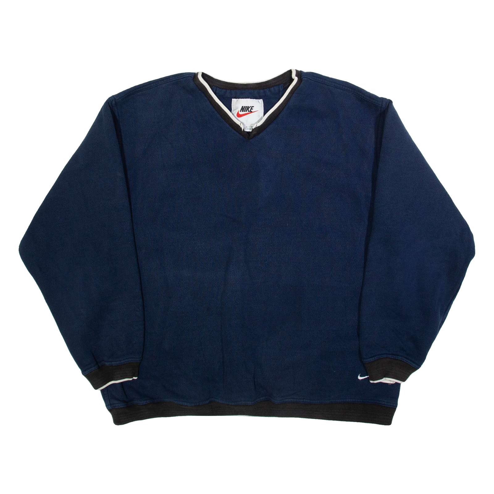 NIKE Mens Sweatshirt Blue V-Neck L Refurbished - N/A refurbished available on Cerqular