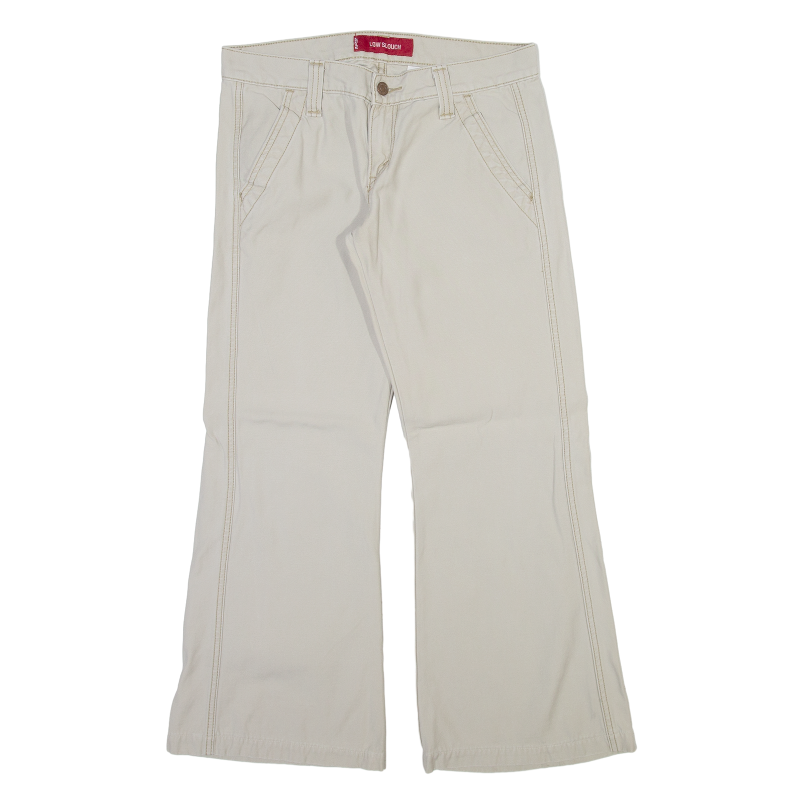 LEVI'S Womens Trousers Beige Regular Bootcut W30 L27 Refurbished - N/A refurbished available on Cerqular