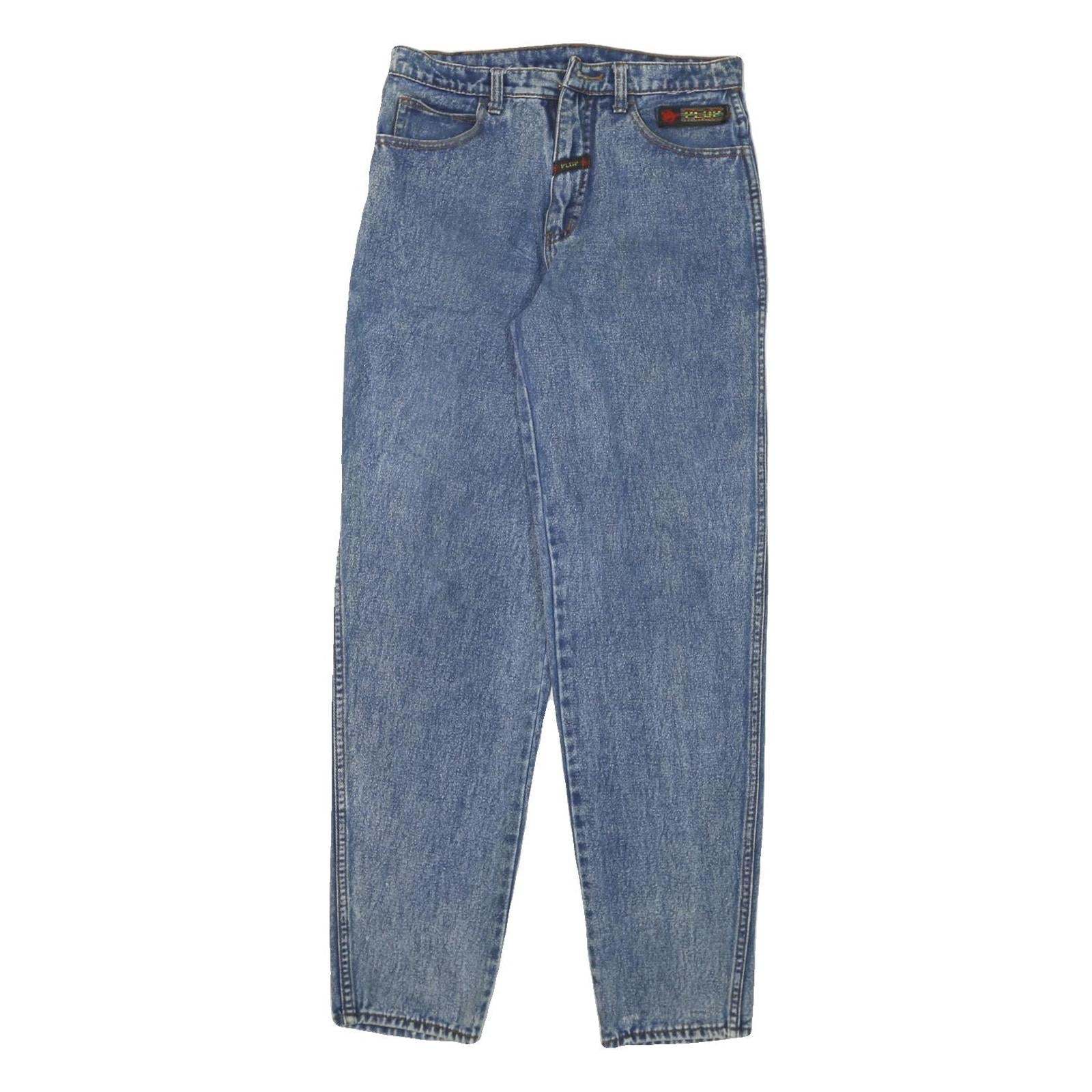 PLOP Womens Relaxed Blue Denim Medium W28 L31 Casual Cotton Blend Zip Jeans Refurbished - N/A refurbished available on Cerqular