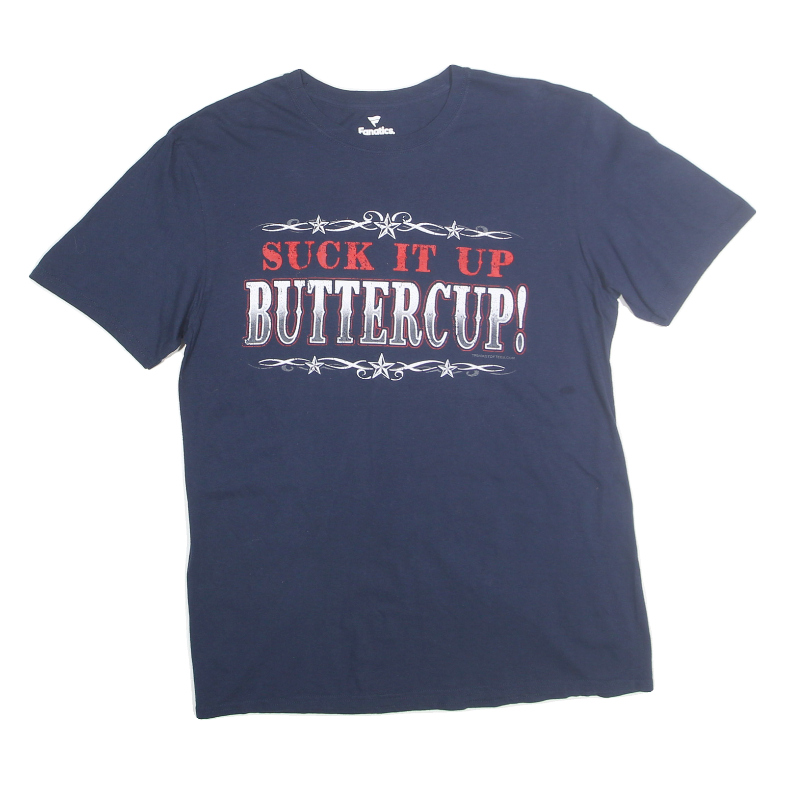FANATICS Mens Navy Blue Graphic T-Shirt L Cotton Blend Short Sleeve Crew Neck Refurbished - N/A refurbished available on Cerqular