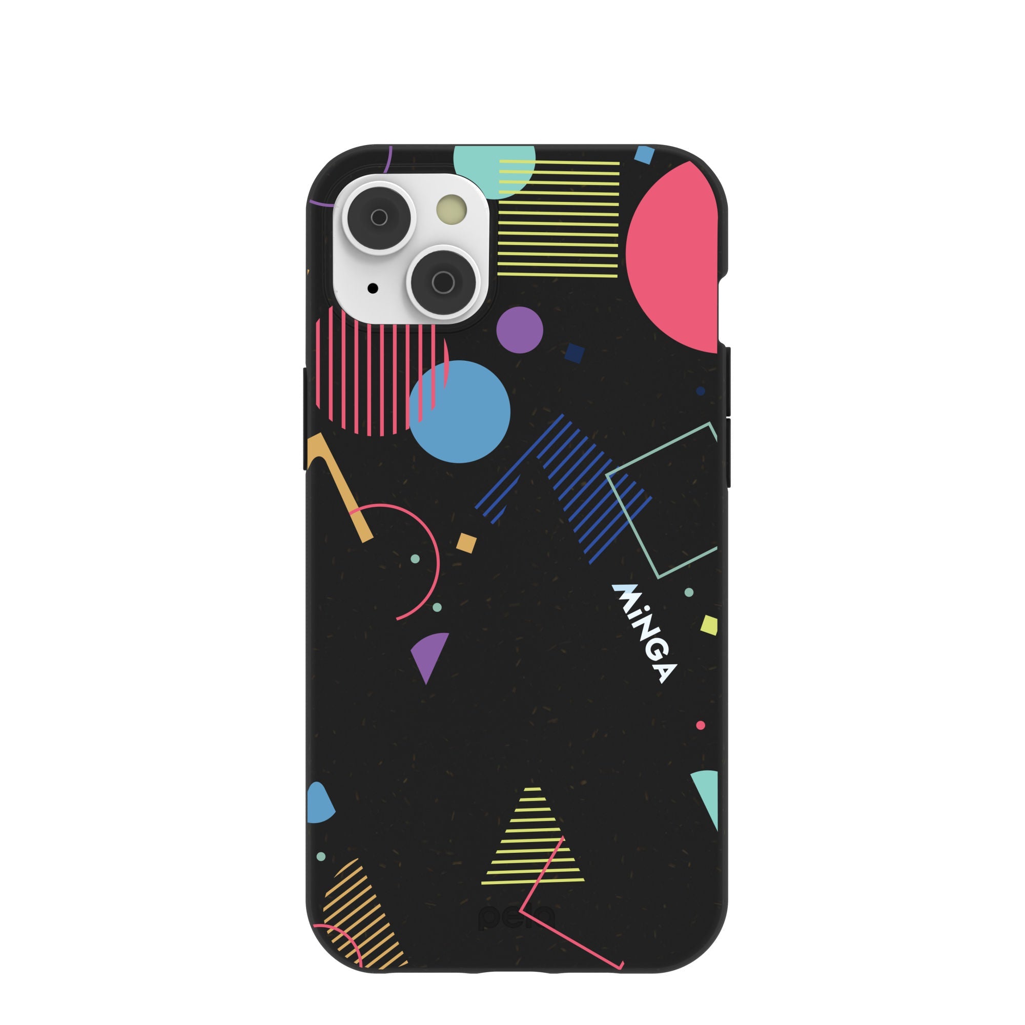 Black Minga Party iPhone 14 Plus Case Refurbished - Pela Case refurbished available on Cerqular