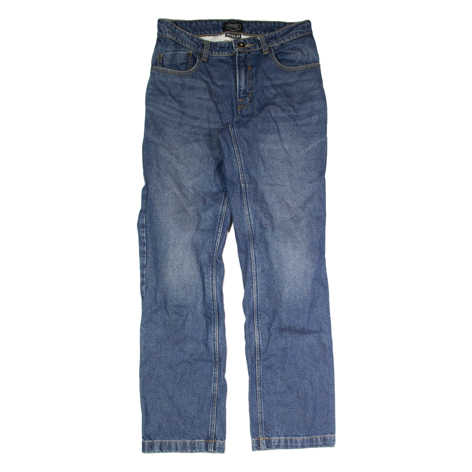 SPIRIT MOTORS Armoured Mens Jeans Blue Regular Tapered Stone Wash W29 L30 Refurbished - N/A refurbished available on Cerqular