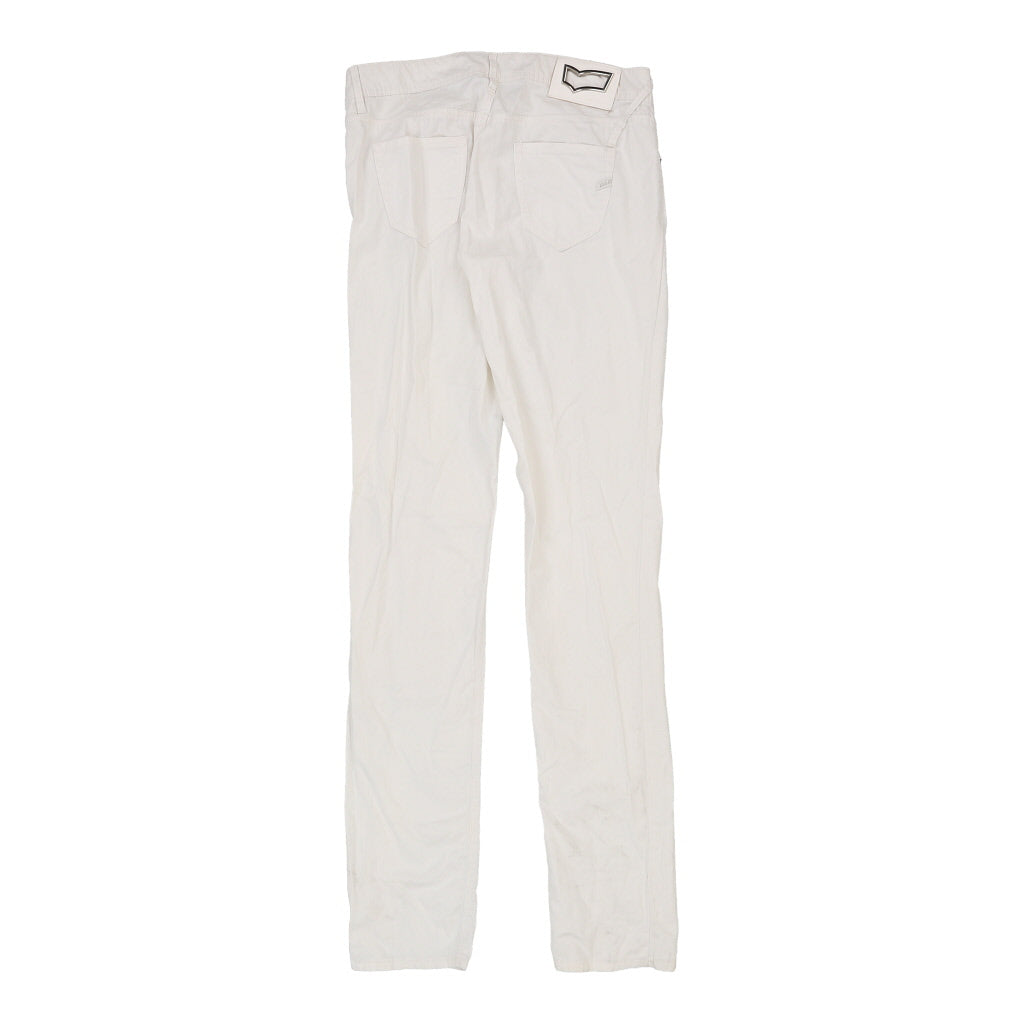 Gas Skinny Trousers - 28W UK 8 White Cotton Refurbished - Thrifted (note: this is a term often used to describe second- refurbished available on Cerqular