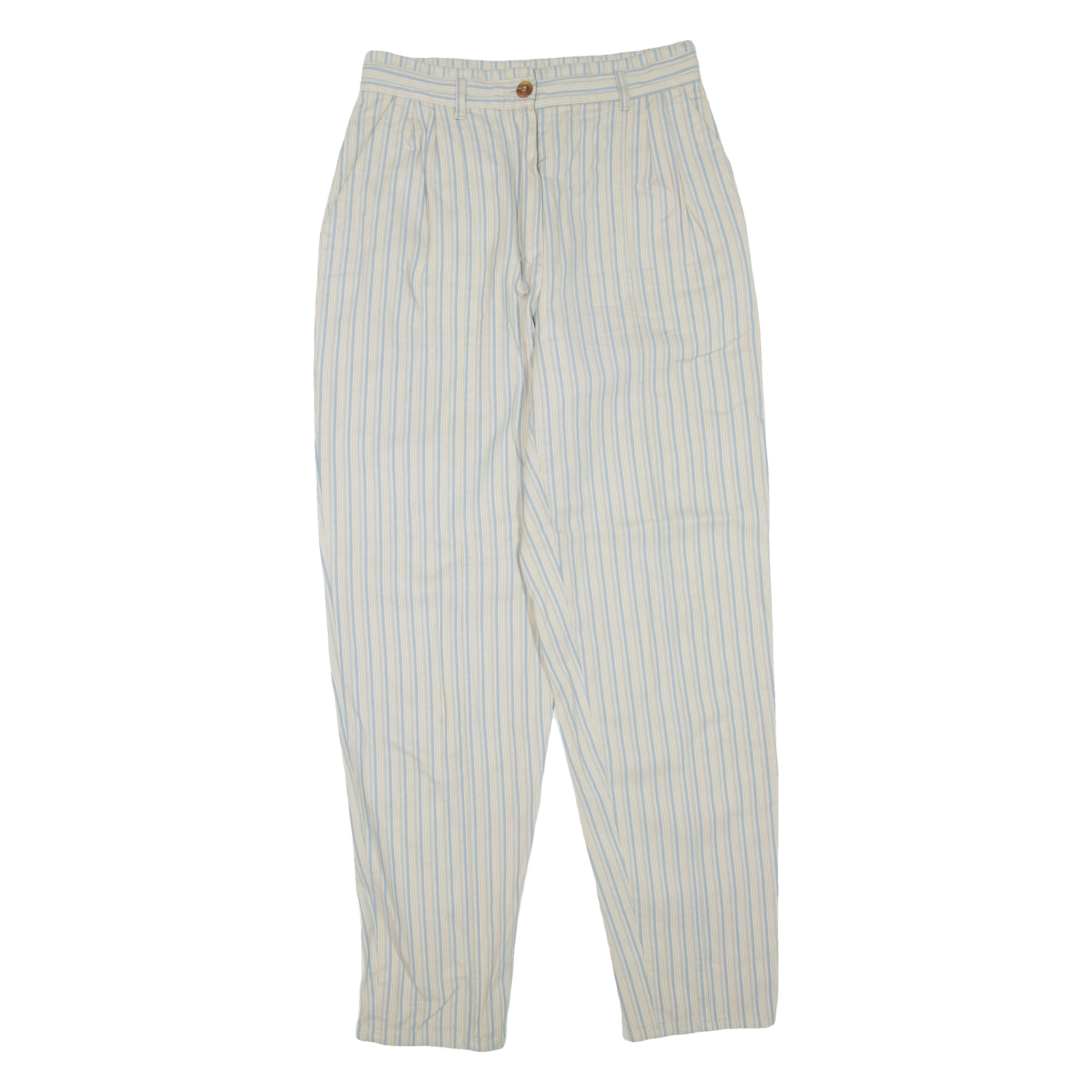 Striped Mens Trousers Beige Regular Tapered W28 L30 Refurbished - N/A refurbished available on Cerqular