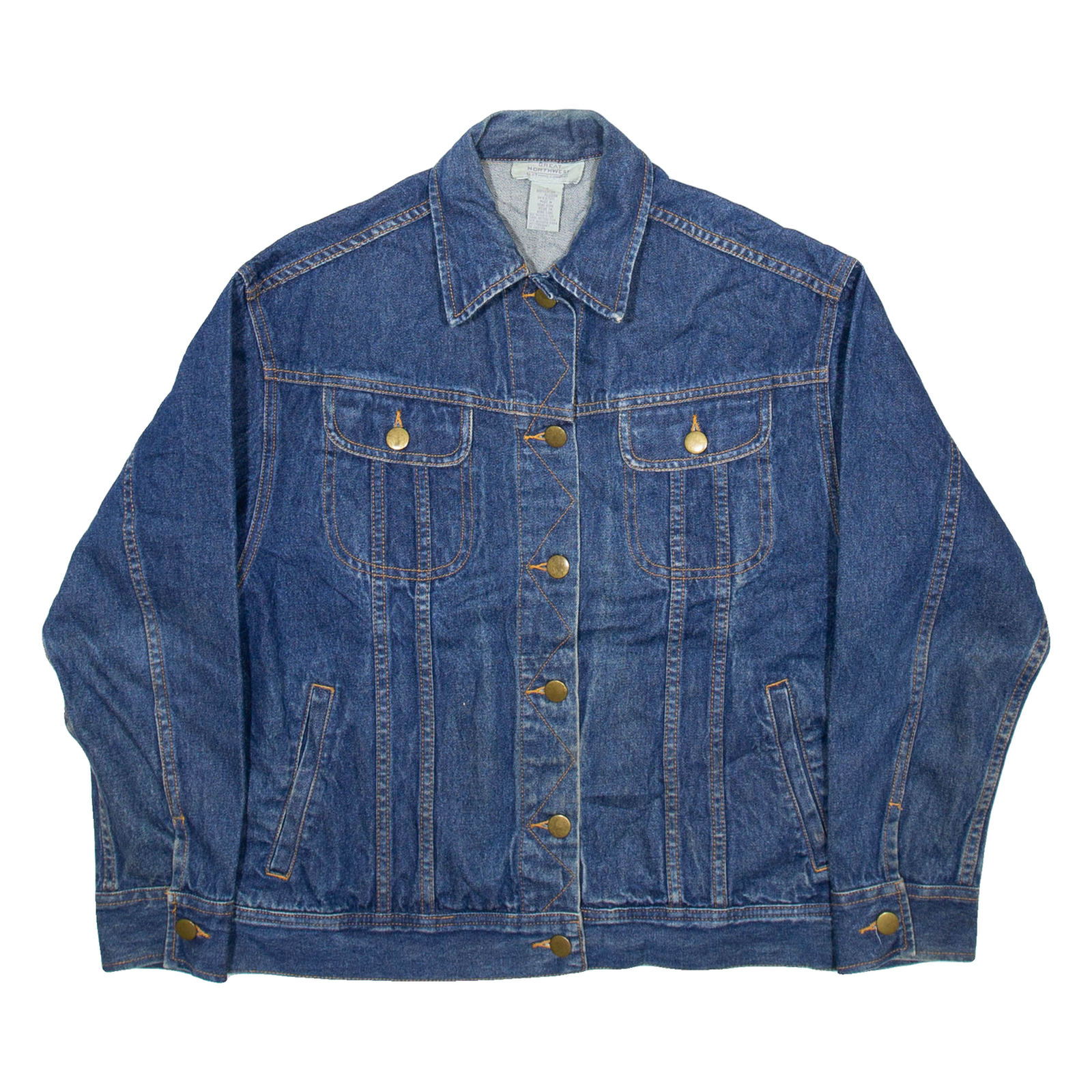 GREAT NORTHWEST Womens Denim Jacket Blue S Refurbished - N/A refurbished available on Cerqular