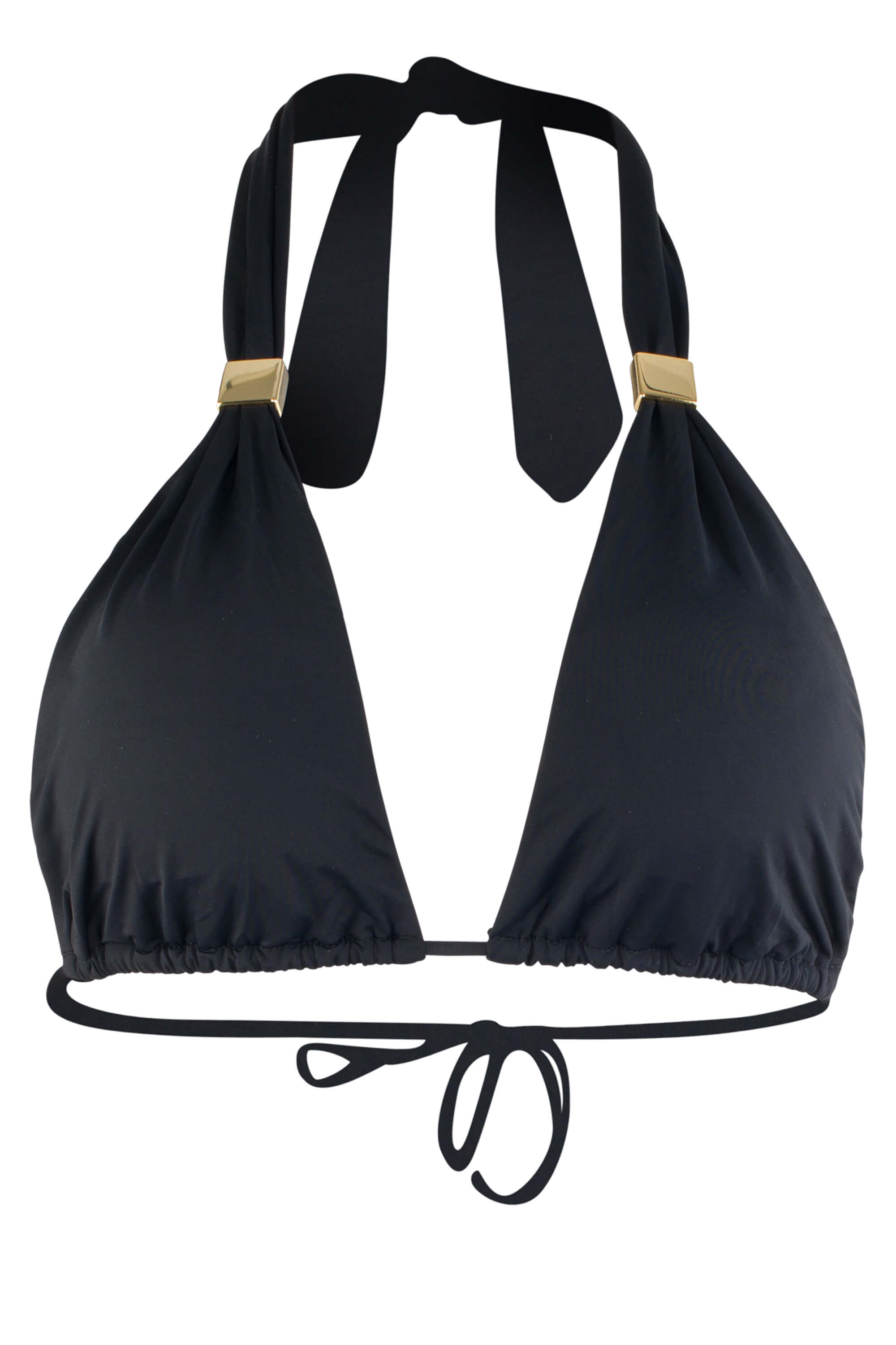 Nina Halter Bikini Top with Pads - Black | Size: Medium Refurbished - Sauipe Swim refurbished available on Cerqular