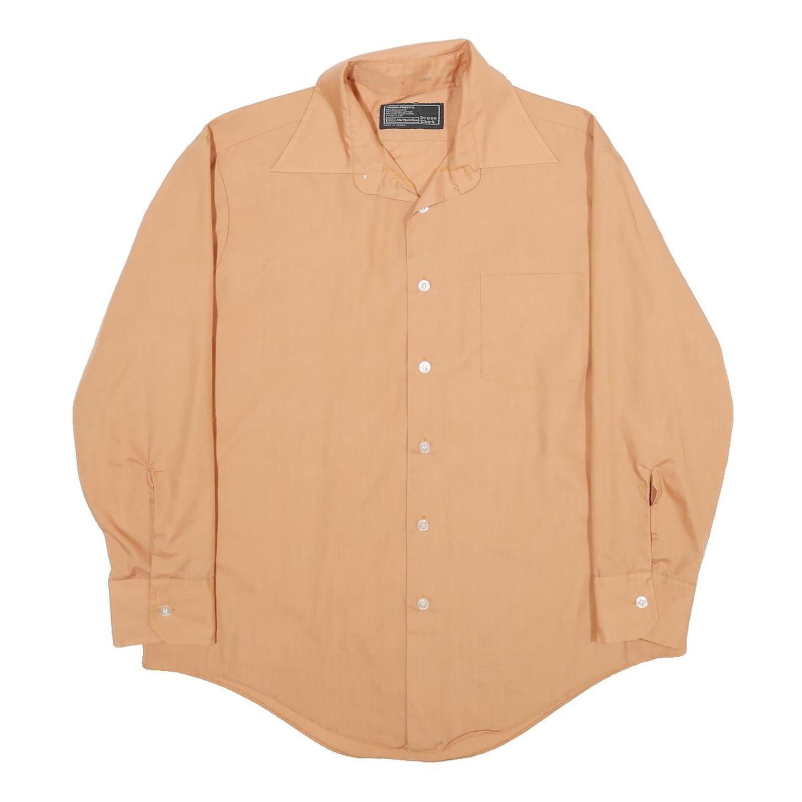 SEARS Mens Beige Plain Dress Shirt L Classic Fit Long Sleeve Button Closure Refurbished - N/A refurbished available on Cerqular