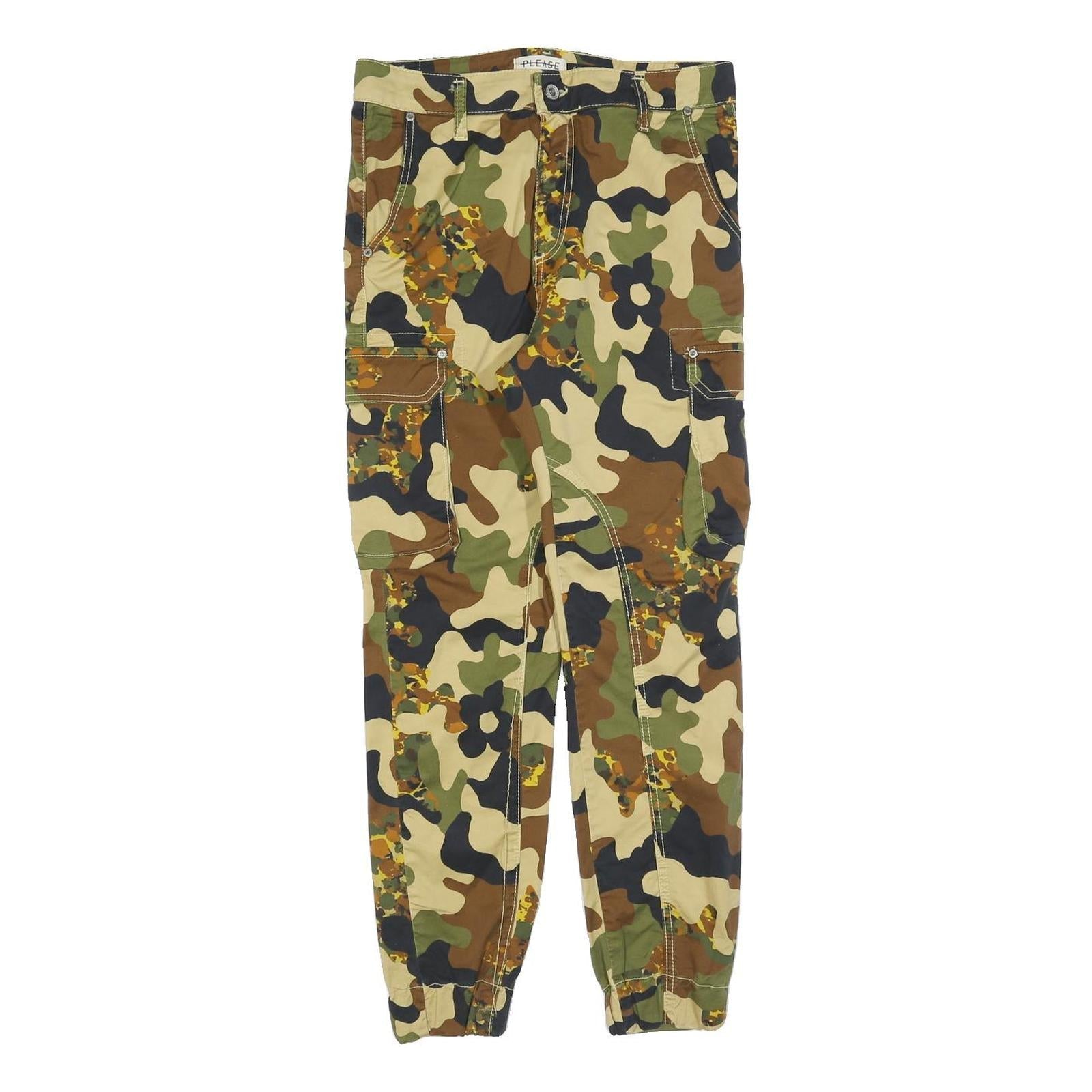 PLEASE Womens Cotton Blend Slim Fit Camouflage Cargo Trousers W28 L28 Refurbished - N/A refurbished available on Cerqular