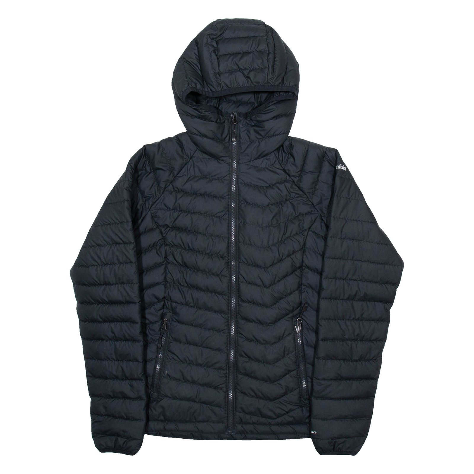 COLUMBIA Womens Puffer Coat Black Hooded XS Refurbished - N/A refurbished available on Cerqular