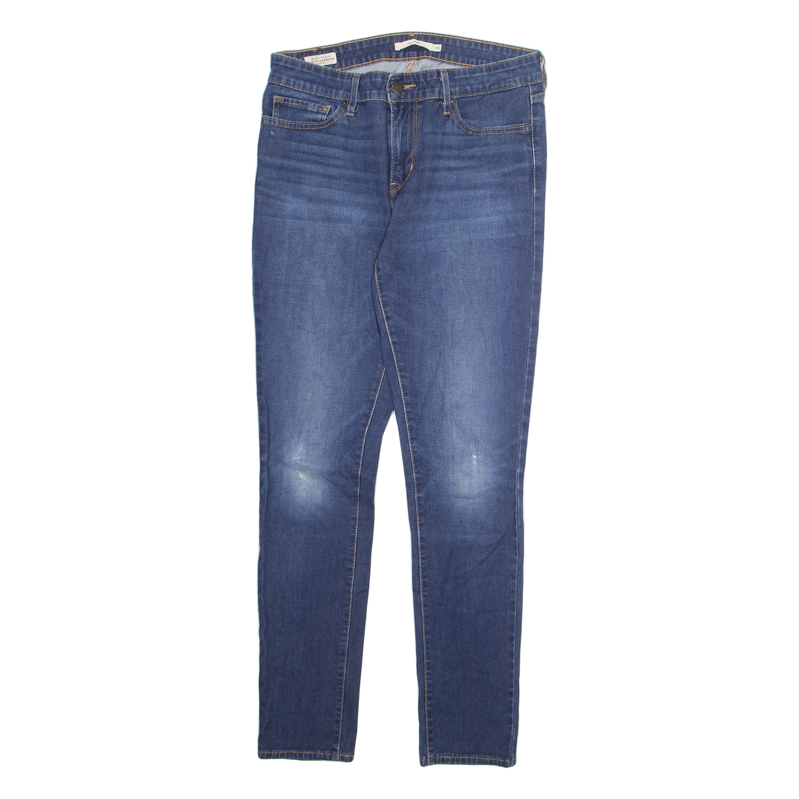 LEVI'S Womens Jeans Blue Regular Skinny Stone Wash W29 L30 Refurbished - N/A refurbished available on Cerqular
