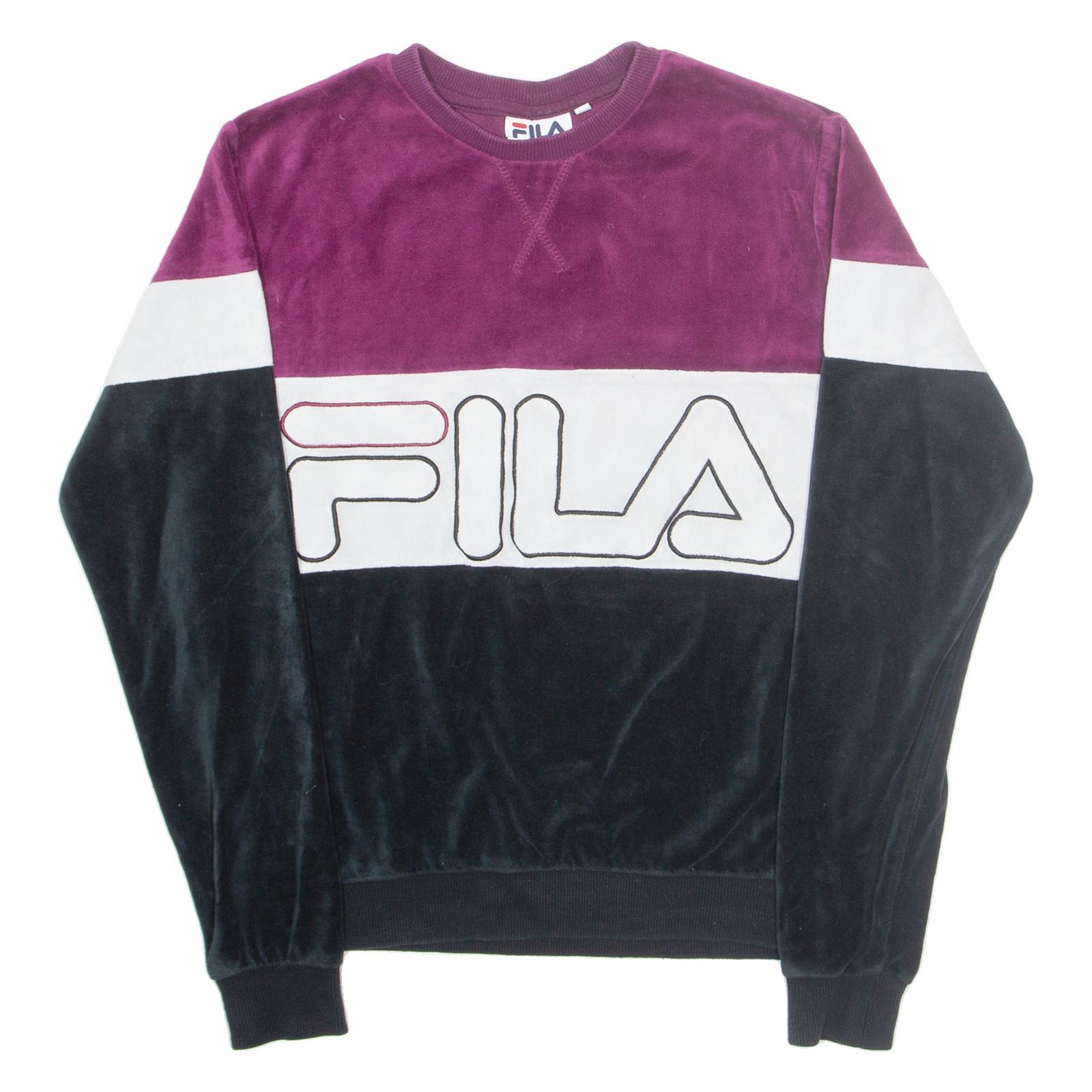 FILA Womens Sweatshirt Black Crew Neck XS Refurbished - N/A refurbished available on Cerqular