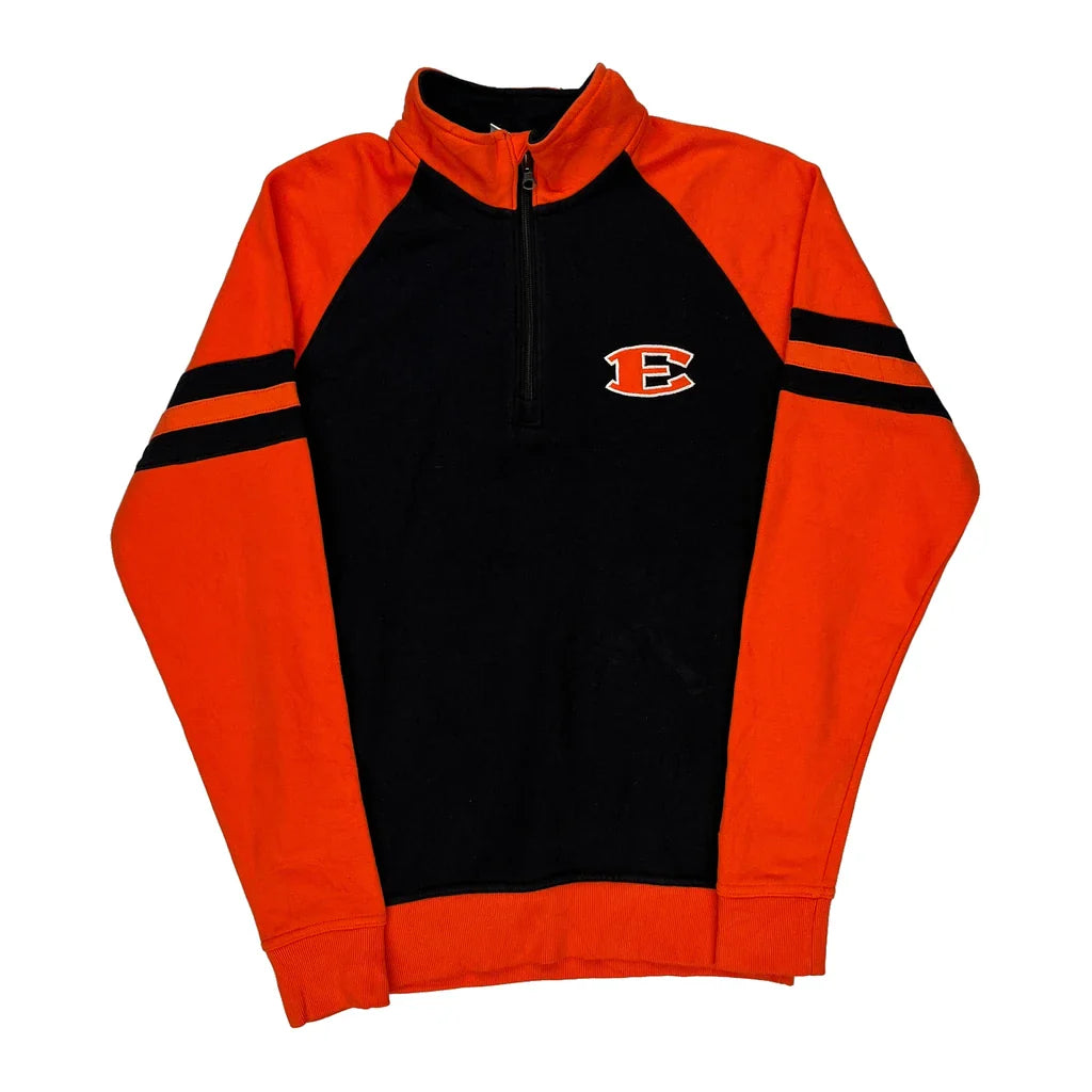 Ensworth Champion College 1/4 Zip - Small Black Cotton Refurbished - Thrifted (note: this is a term often used to describe second- refurbished available on Cerqular