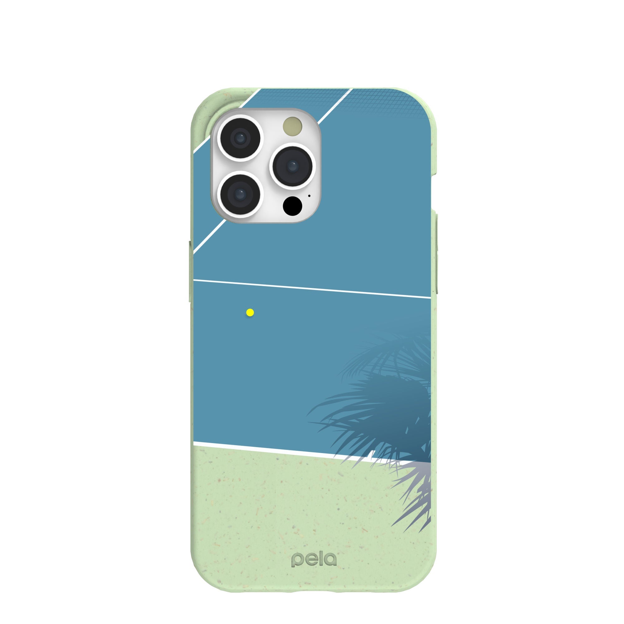 Sage Green Tennis Court iPhone 15 Pro Max Case Refurbished - Pela Case refurbished available on Cerqular