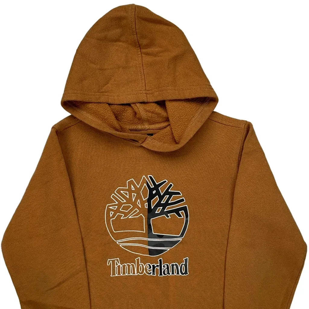 Age 6 Timberland Hoodie - Small Brown Cotton Refurbished - Thrifted (note: this is a term often used to describe second- refurbished available on Cerqular