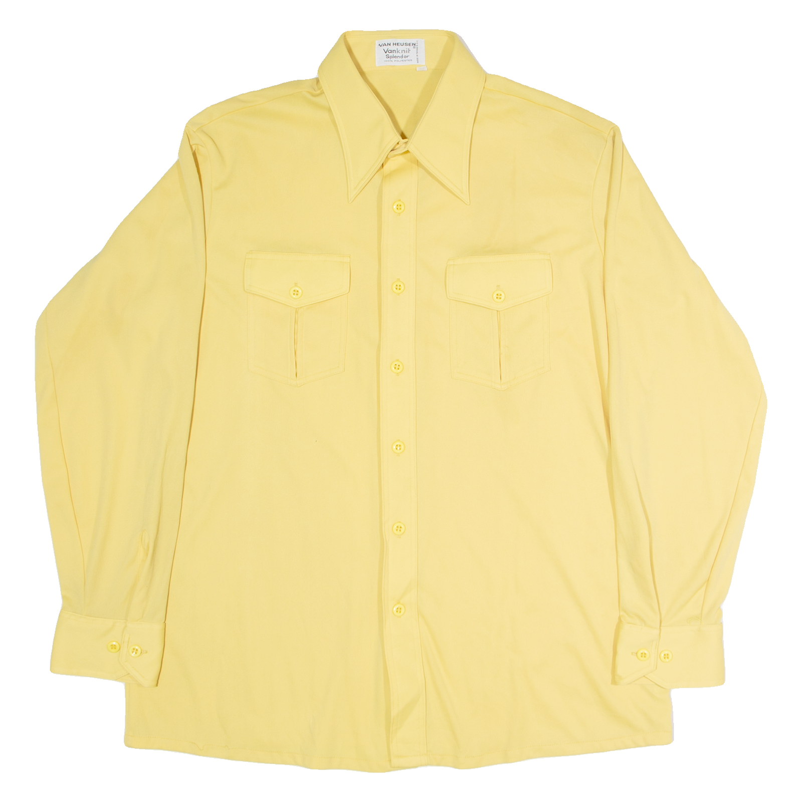 VANKIT SPLENDOR Mens Plain Shirt Yellow Long Sleeve XL Refurbished - N/A refurbished available on Cerqular