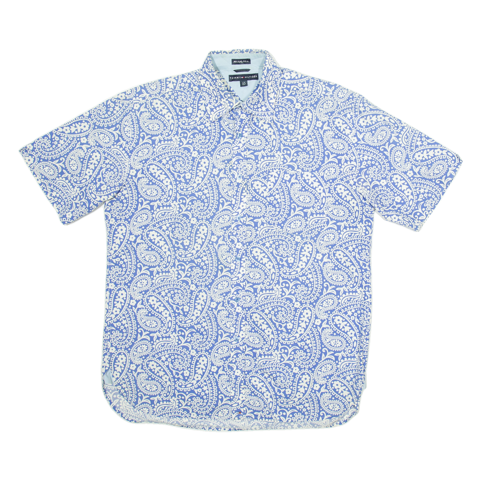 TOMMY HILFIGER Mens Shirt Blue Paisley L Refurbished - N/A refurbished available on Cerqular