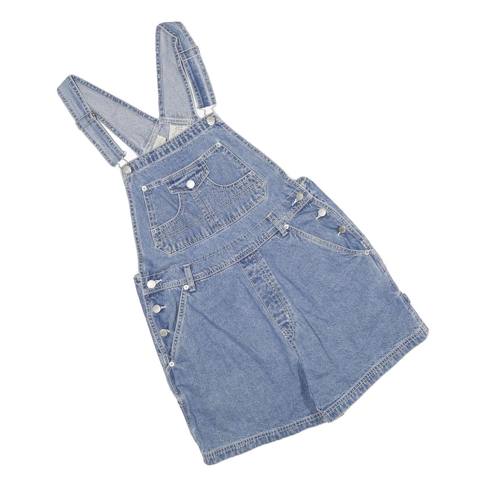 ST JOHNS BAY Womens Blue Denim Dungarees Loose Cotton Blend M W32 L4 Casual Refurbished - N/A refurbished available on Cerqular