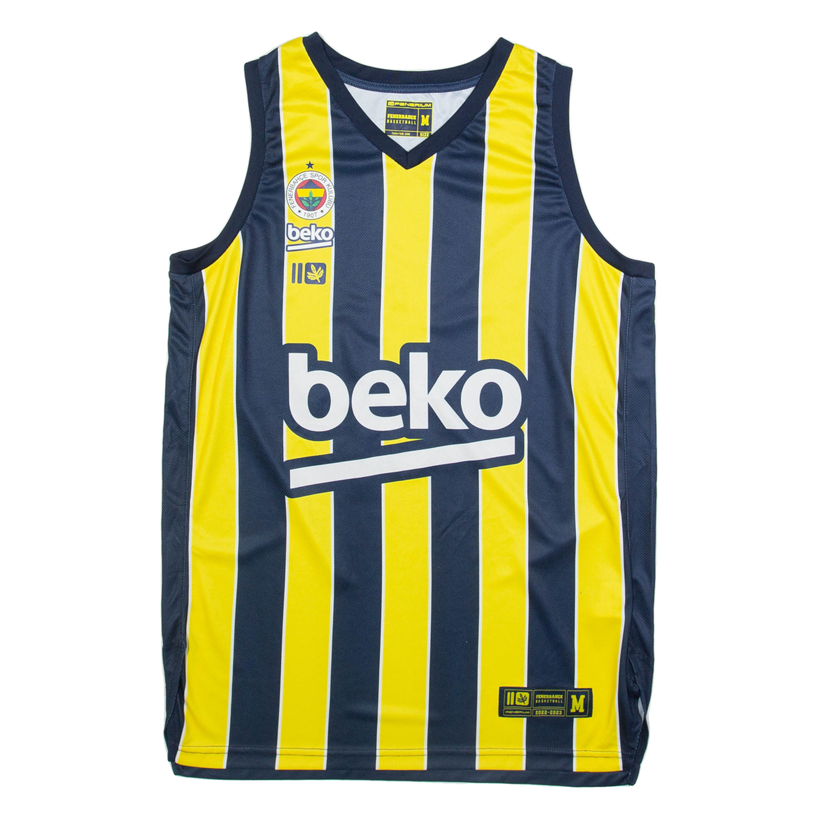 BEKO Fenerbahce Basketball Mens Jersey Yellow Sleeveless V-Neck M Refurbished - N/A refurbished available on Cerqular