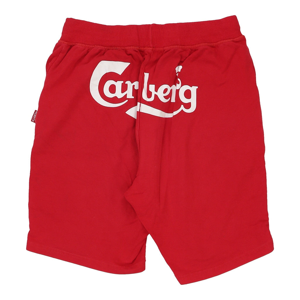 Carlsberg Sport Shorts - Large Red Cotton Refurbished - Thrifted (note: this is a term often used to describe second- refurbished available on Cerqular