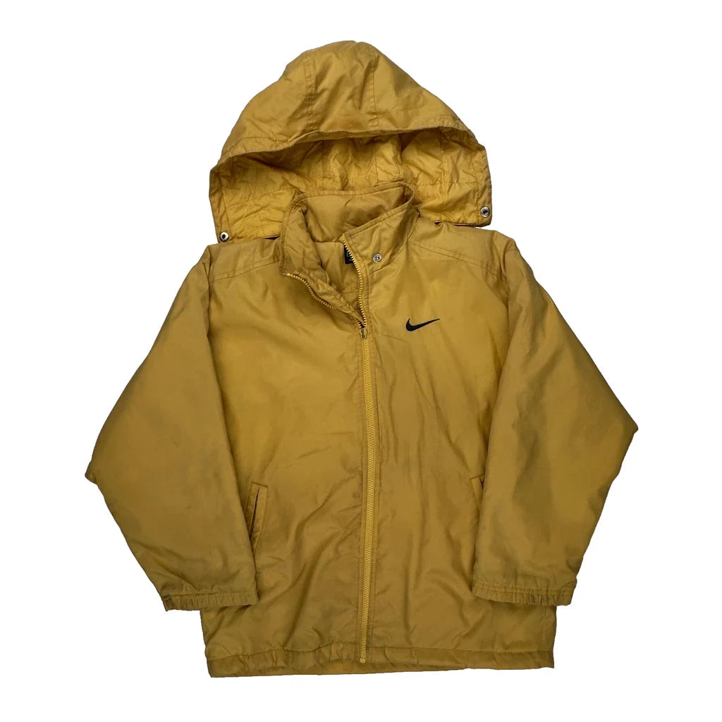 Nike Windbreaker - Medium Yellow Polyester Refurbished - Thrifted (note: this is a term often used to describe second- refurbished available on Cerqular