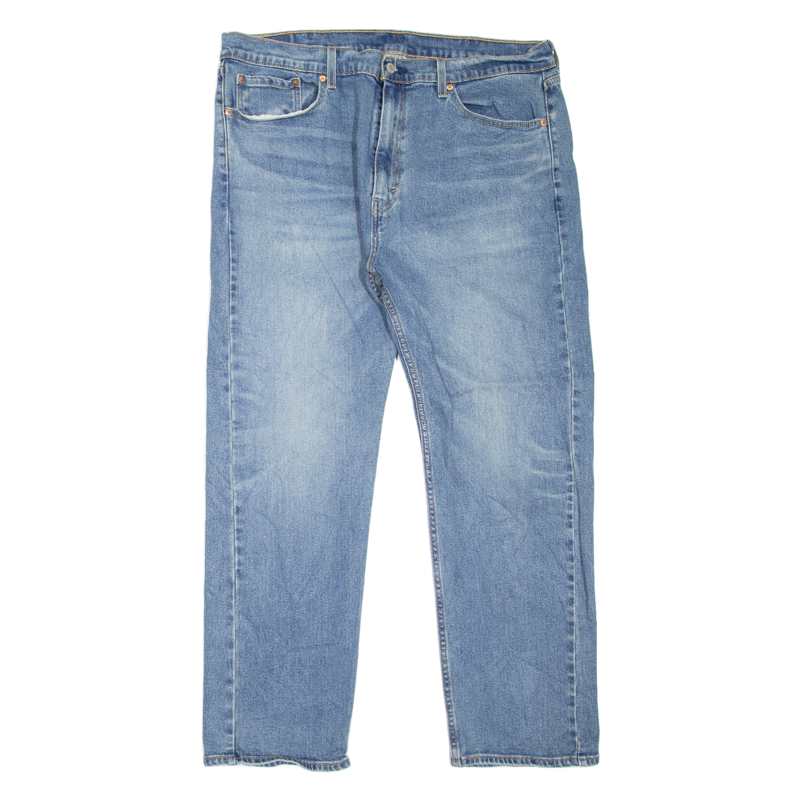 LEVI'S 505 Jeans Mens Blue Regular Straight Stone Wash W40 L30 Refurbished - N/A refurbished available on Cerqular
