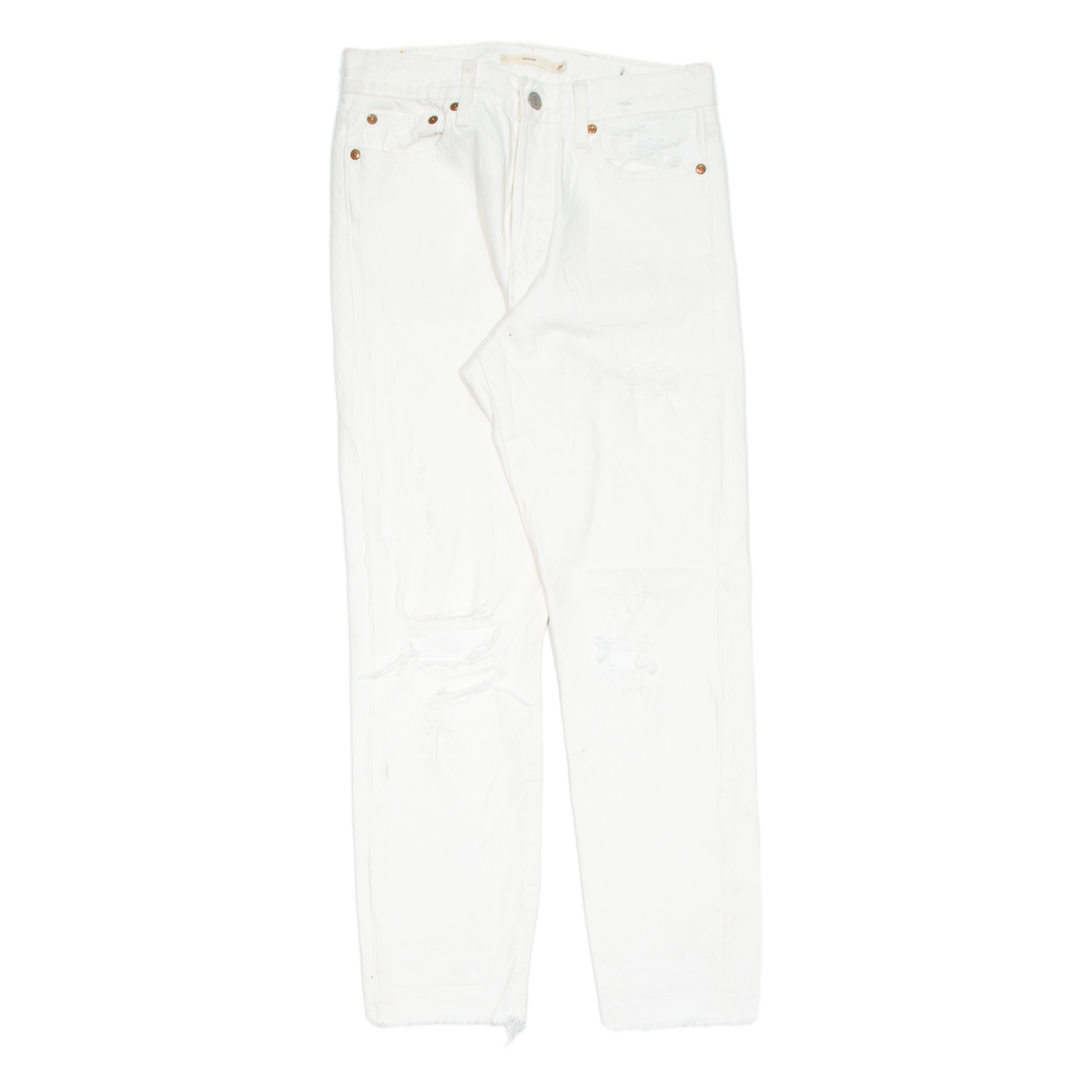 LEVI'S Distressed Womens Jeans White Slim Skinny W26 L27 Refurbished - N/A refurbished available on Cerqular