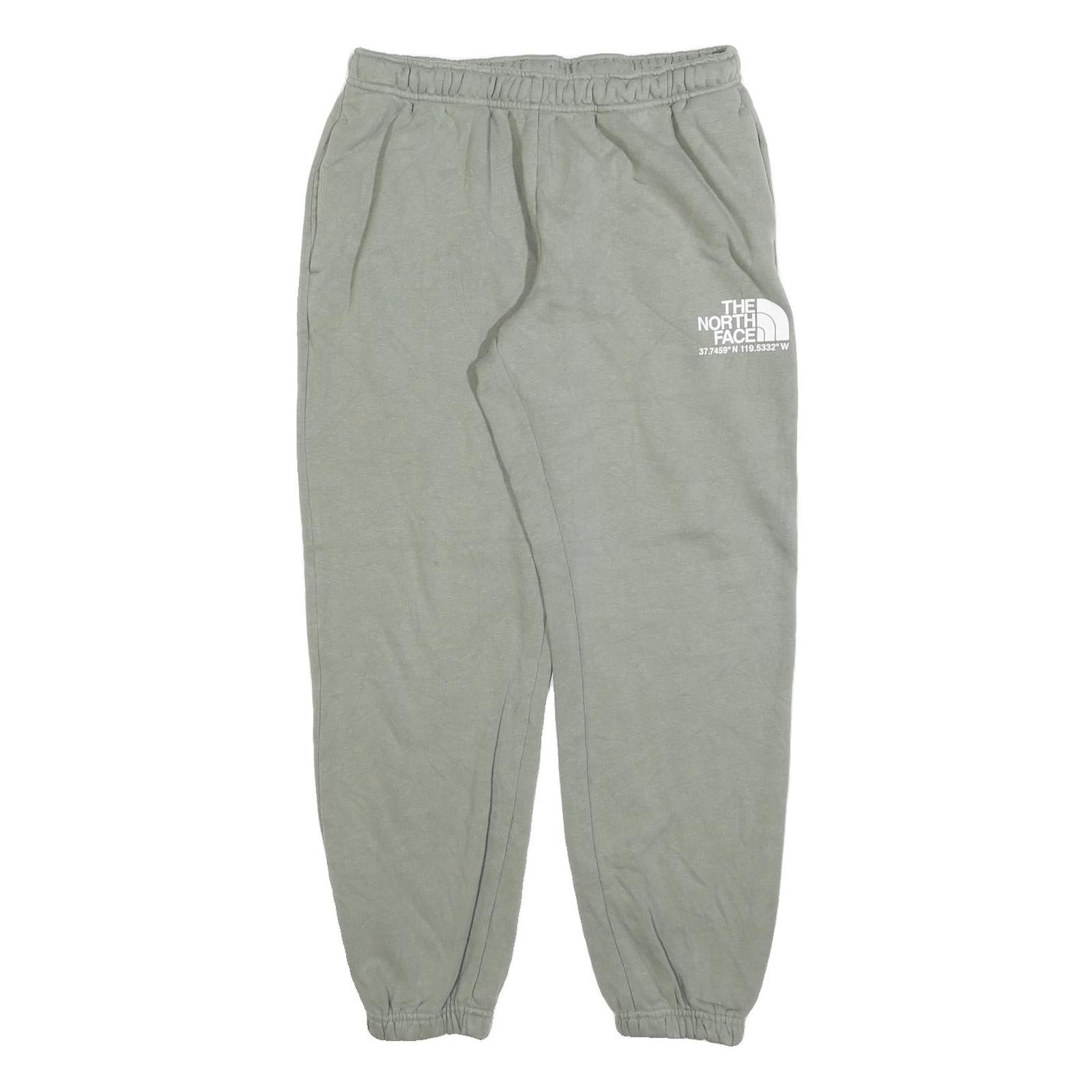 THE NORTH FACE Womens Joggers Grey Regular Tapered L W30 L28 Logo Print Cotton Refurbished - N/A refurbished available on Cerqular
