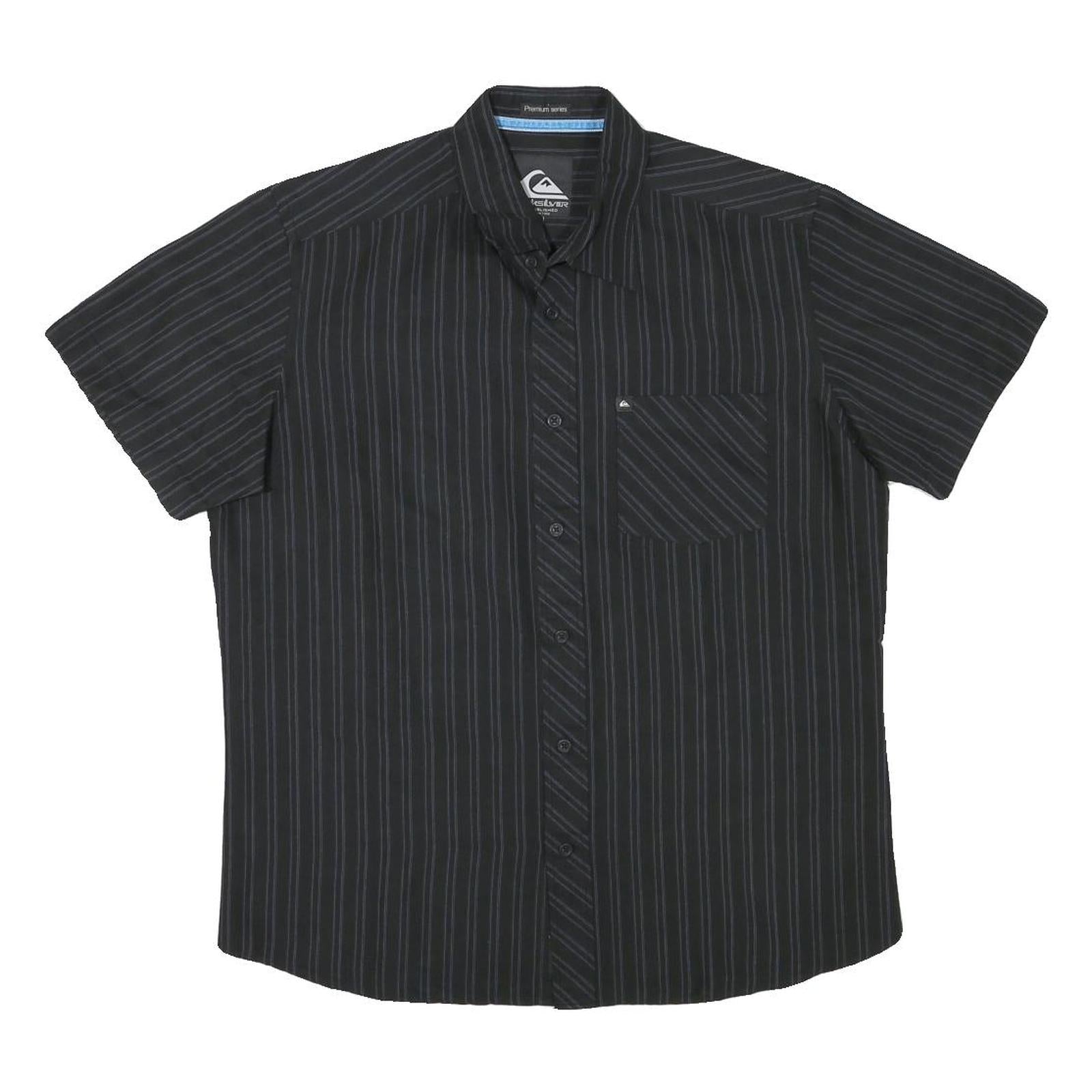Buy QUICKSILVER Mens Black & Grey Striped Shirt M Cotton Blend Casual Button Collar Refurbished - $25.99 QUICKSILVER Mens Black & Grey Striped Shirt M Cotton Blend Casual Button Collar Refurbished - N/A refurbished available on Cerqular
