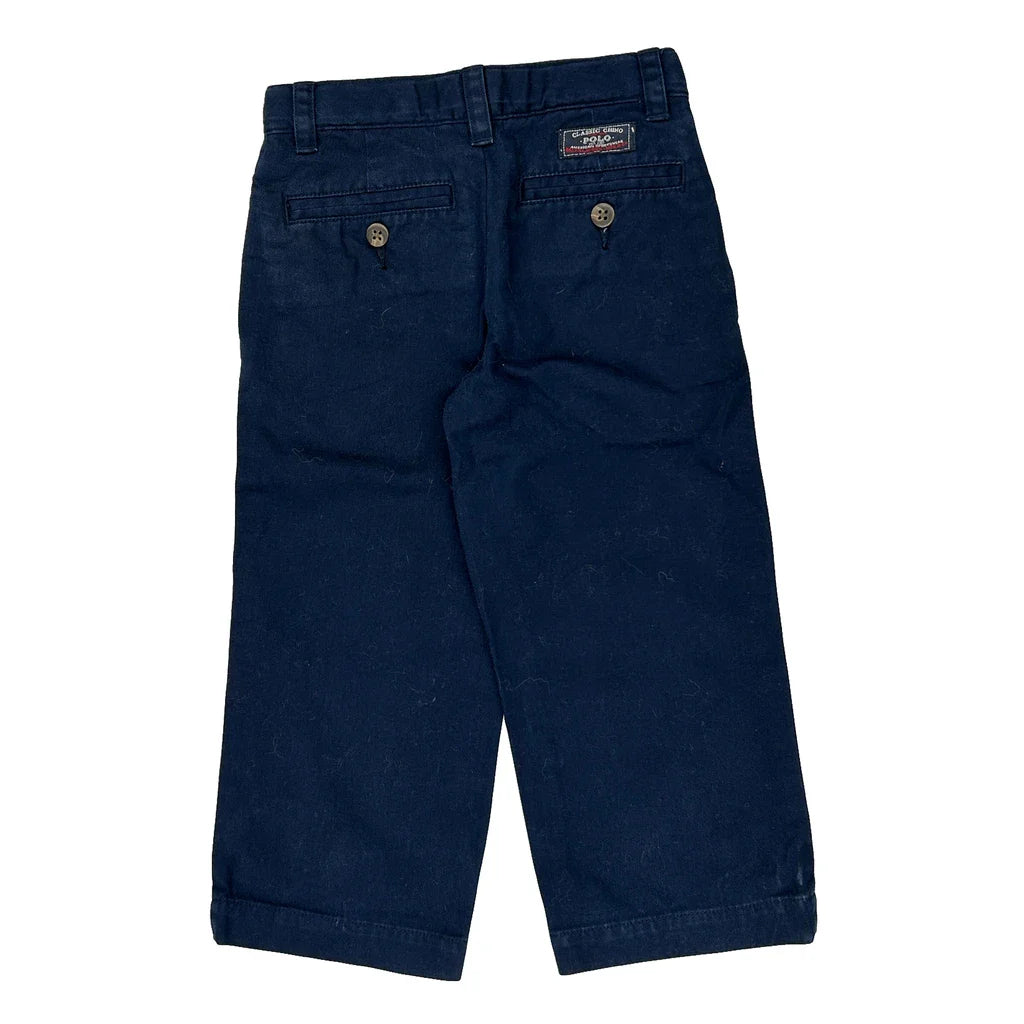 Age 3-4 Polo By Ralph Lauren Trousers - 3XS Navy Cotton Refurbished - Thrifted (note: this is a term often used to describe second- refurbished available on Cerqular