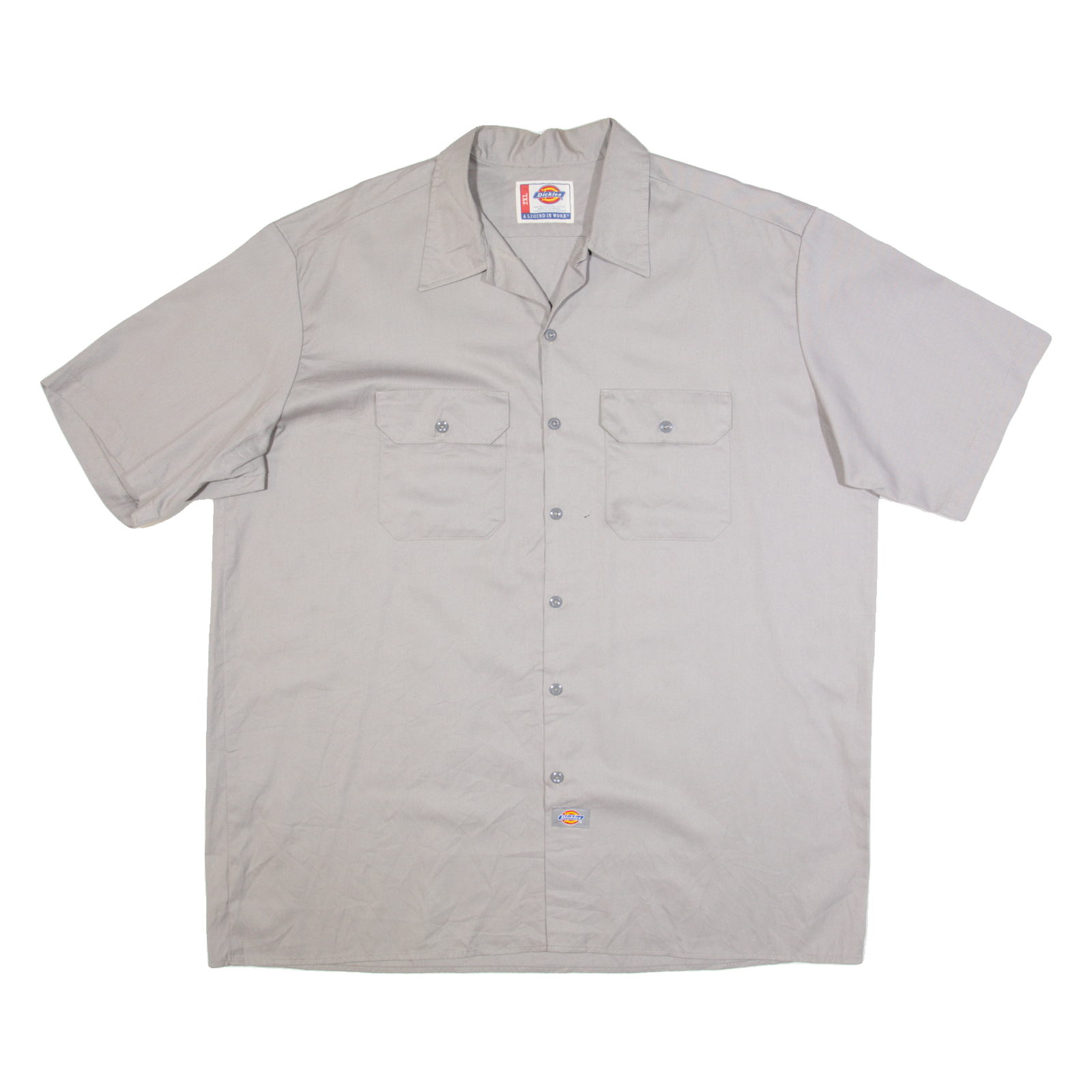 DICKIES Mens Worker Shirt Grey 2XL Refurbished - N/A refurbished available on Cerqular