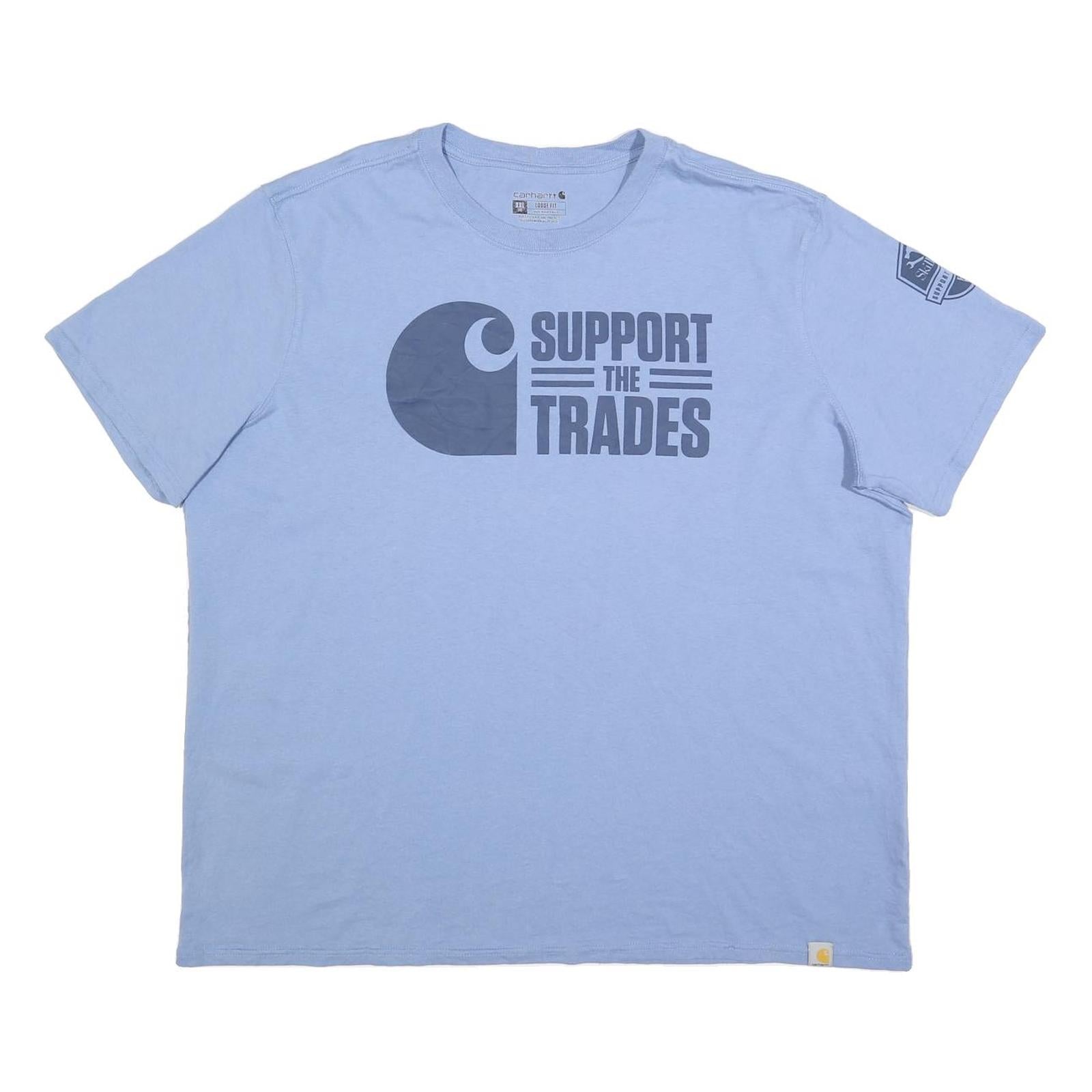 Buy CARHARTT Womens Blue Support The Trades Graphic T-Shirt 2XL Short Sleeve Crew Refurbished - $28.59 CARHARTT Womens Blue Support The Trades Graphic T-Shirt 2XL Short Sleeve Crew Refurbished - N/A refurbished available on Cerqular
