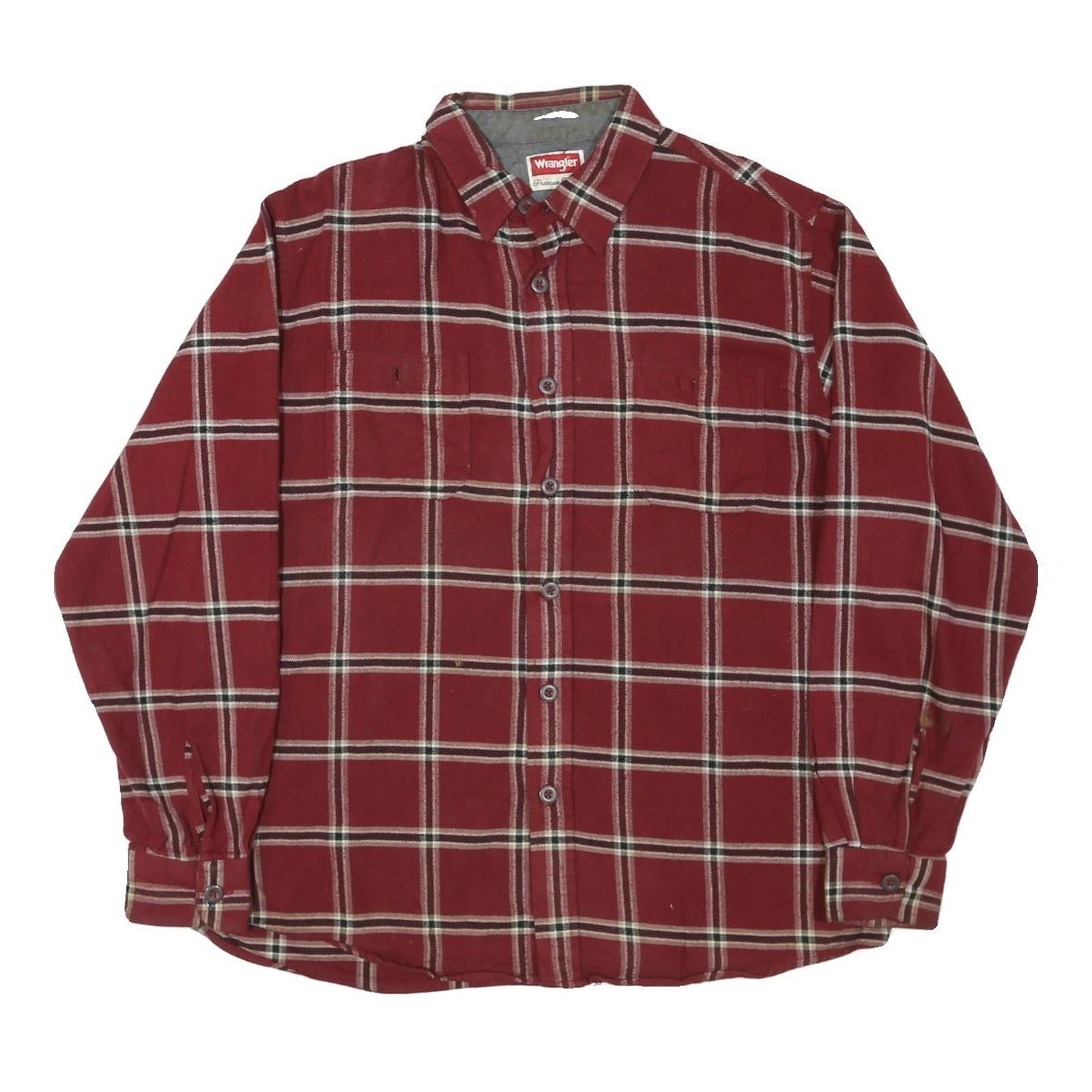 Buy WRANGLER Mens Red Check Shirt L Cotton Blend Casual Button-Up Refurbished - $45.49 WRANGLER Mens Red Check Shirt L Cotton Blend Casual Button-Up Refurbished - N/A refurbished available on Cerqular