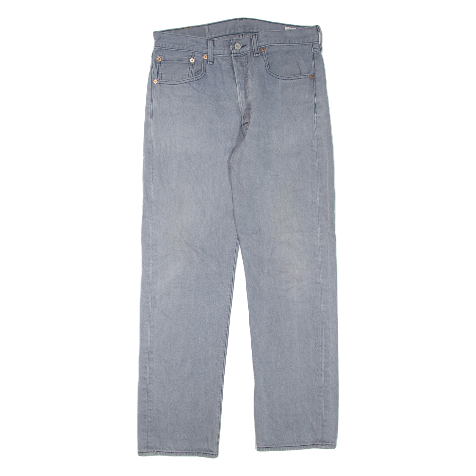 LEVI'S 501 Jeans Womens Grey Regular Straight W32 L32 Refurbished - N/A refurbished available on Cerqular