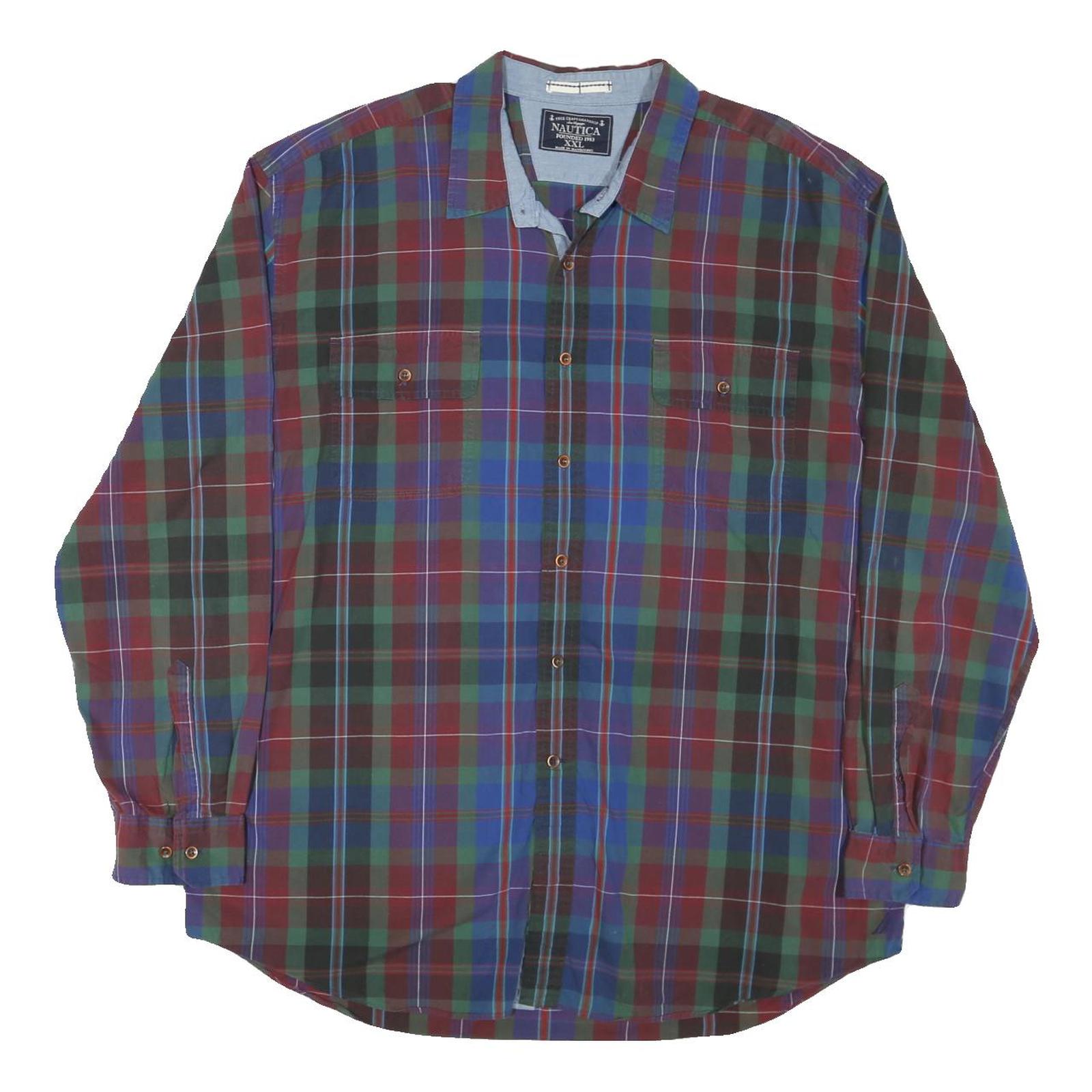 Buy NAUTICA Mens Red & Green Plaid Shirt 2XL Cotton Blend Button Up Long Sleeve Refurbished - $25.99 NAUTICA Mens Red & Green Plaid Shirt 2XL Cotton Blend Button Up Long Sleeve Refurbished - N/A refurbished available on Cerqular