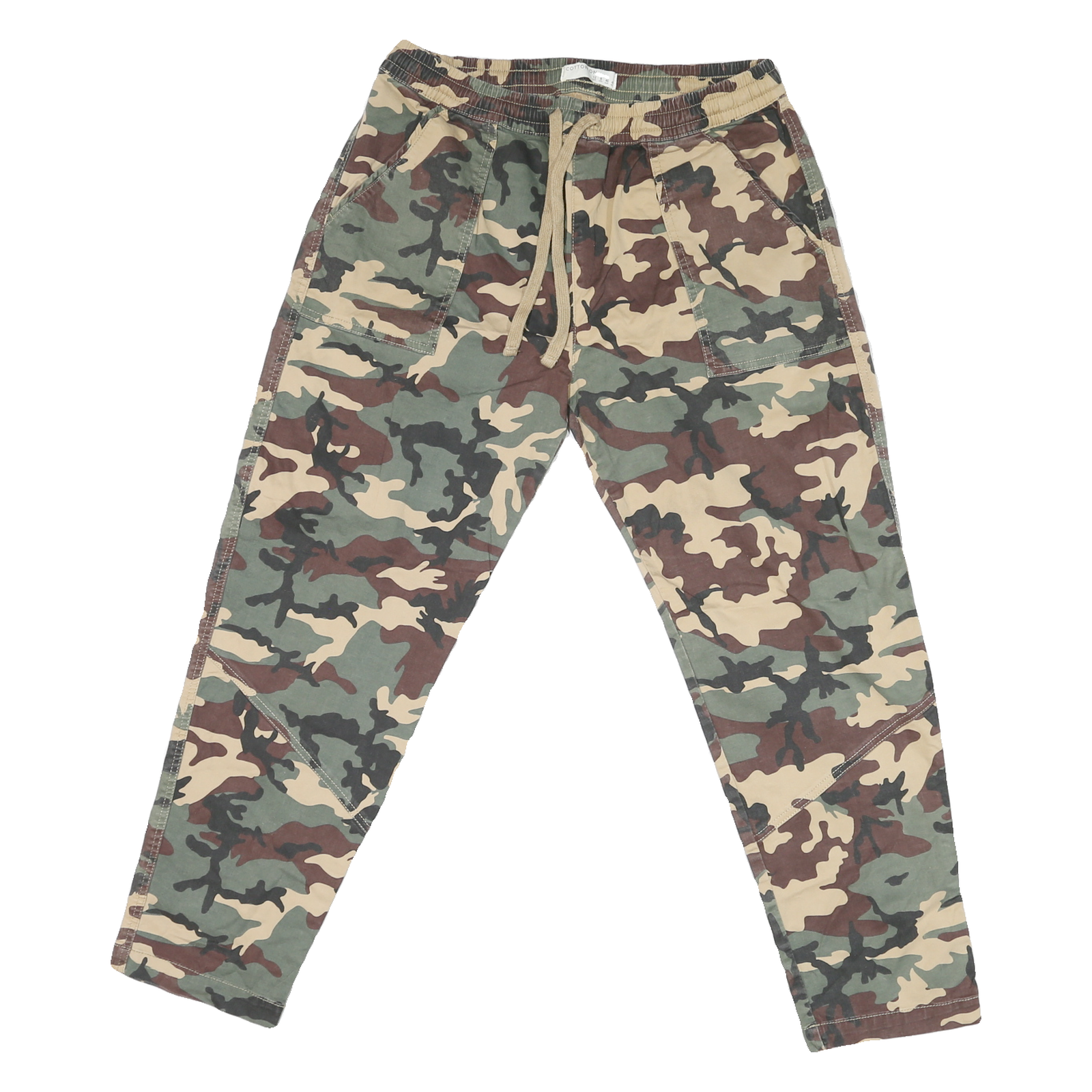 Mens Cotton Blend Regular Fit Camouflage Print Drawstring Trousers W26 L26 Refurbished - N/A refurbished available on Cerqular
