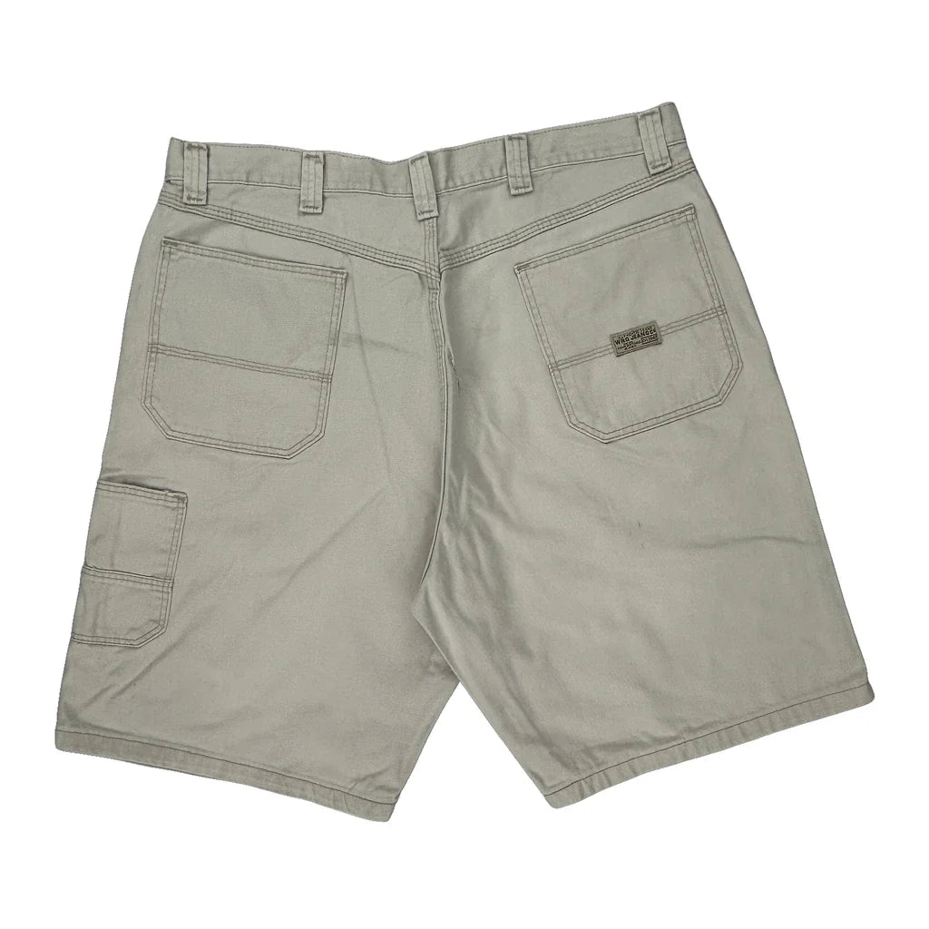 Carhartt Cargo Carpenter Shorts - 34W 9L Beige Cotton Refurbished - Thrifted (note: this is a term often used to describe second- refurbished available on Cerqular