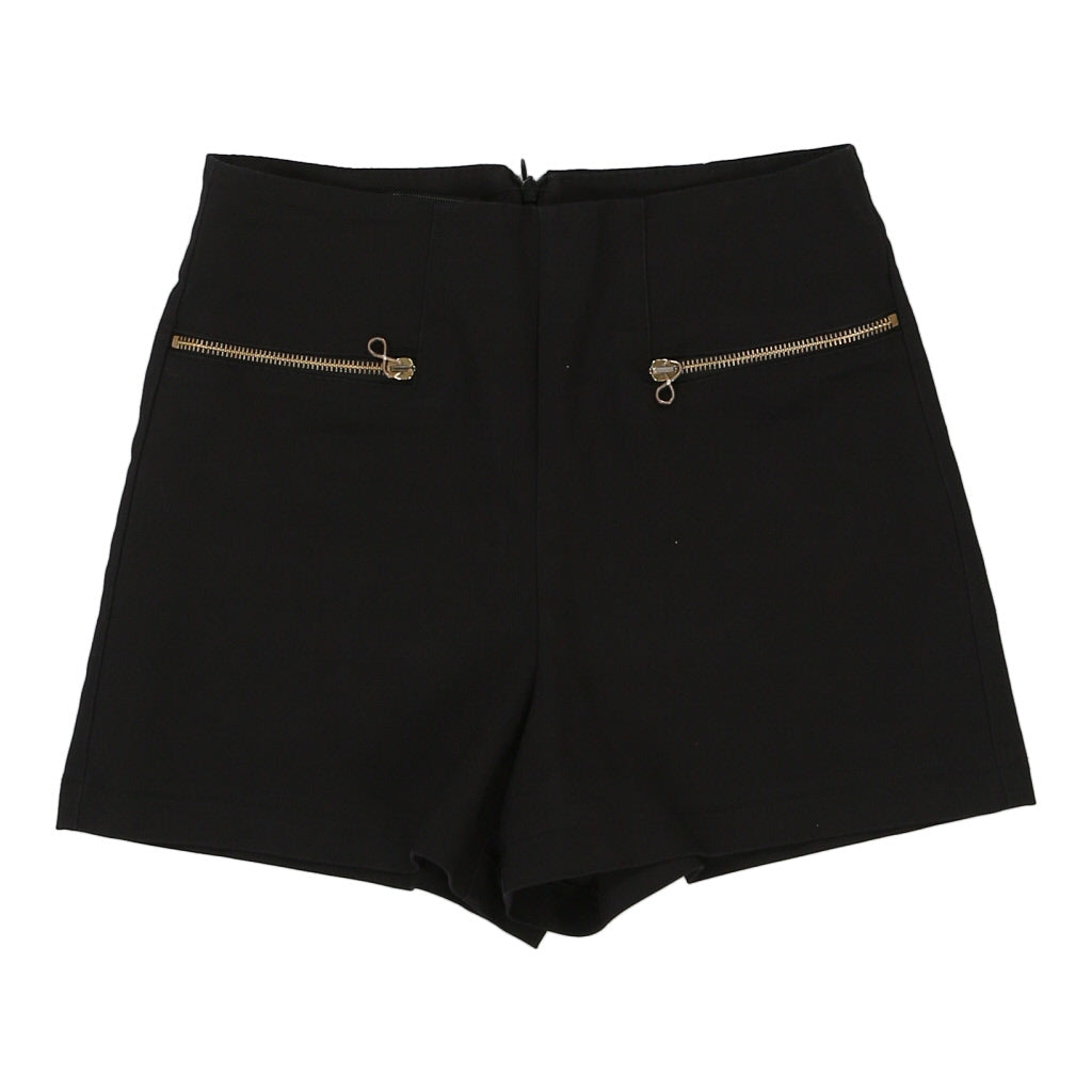Guapa Pinstripe Shorts - XS Black Polyester Refurbished - Thrifted (note: this is a term often used to describe second- refurbished available on Cerqular