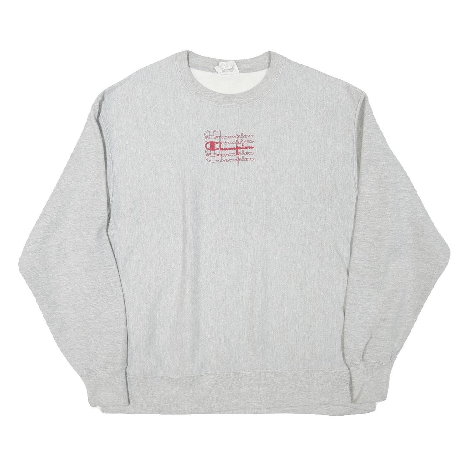 Buy CHAMPION Mens Grey Crew Neck XL Logo Print Cotton Blend Sweatshirt Pullover Refurbished - $29.89 CHAMPION Mens Grey Crew Neck XL Logo Print Cotton Blend Sweatshirt Pullover Refurbished - N/A refurbished available on Cerqular
