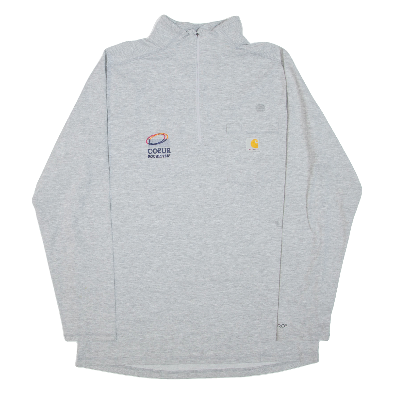 CARHARTT Mens T-Shirt Grey Long Sleeve 1/4 Zip L Refurbished - N/A refurbished available on Cerqular