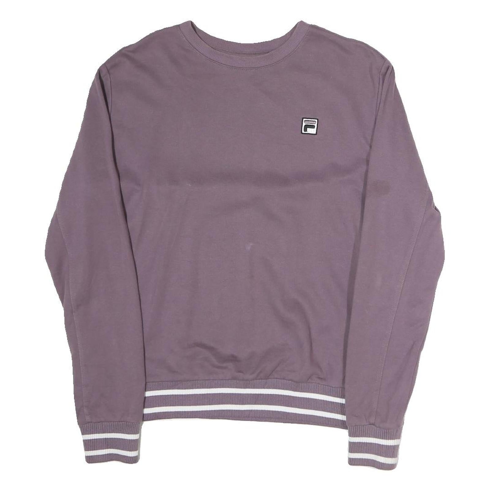 Buy FILA Mens Purple Crew Neck M Cotton Sweatshirt Striped Ribbed Hem Cuffs Refurbished - $33.79 FILA Mens Purple Crew Neck M Cotton Sweatshirt Striped Ribbed Hem Cuffs Refurbished - N/A refurbished available on Cerqular