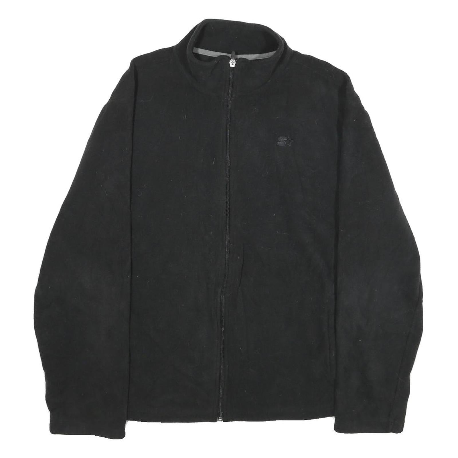 STARTER Mens Black Jacket M Polyester Blend Zip Plain Casual Lightweight Refurbished - N/A refurbished available on Cerqular