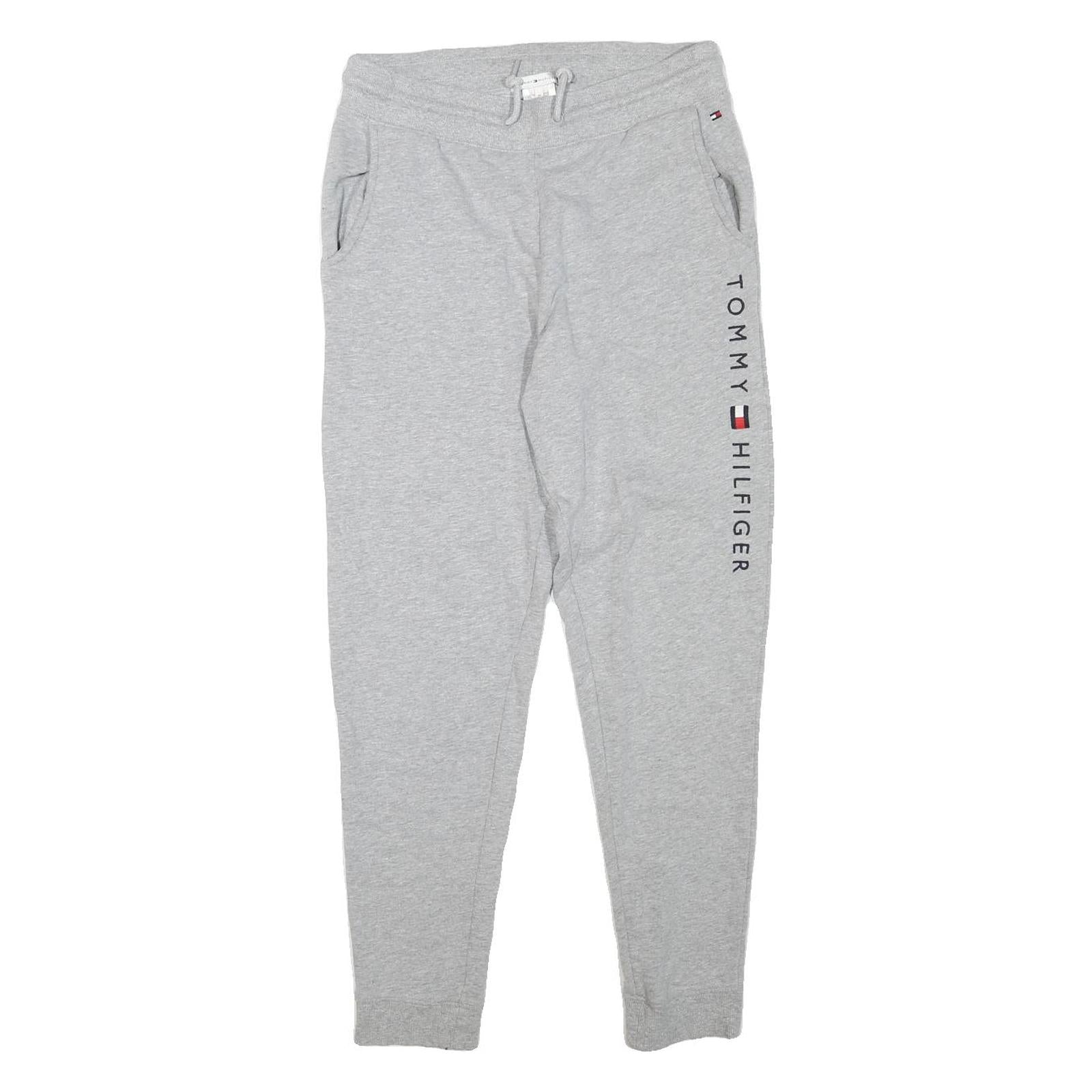TOMMY HILFIGER Womens Joggers Grey Slim Tapered M W28 L27 Logo Print Refurbished - N/A refurbished available on Cerqular