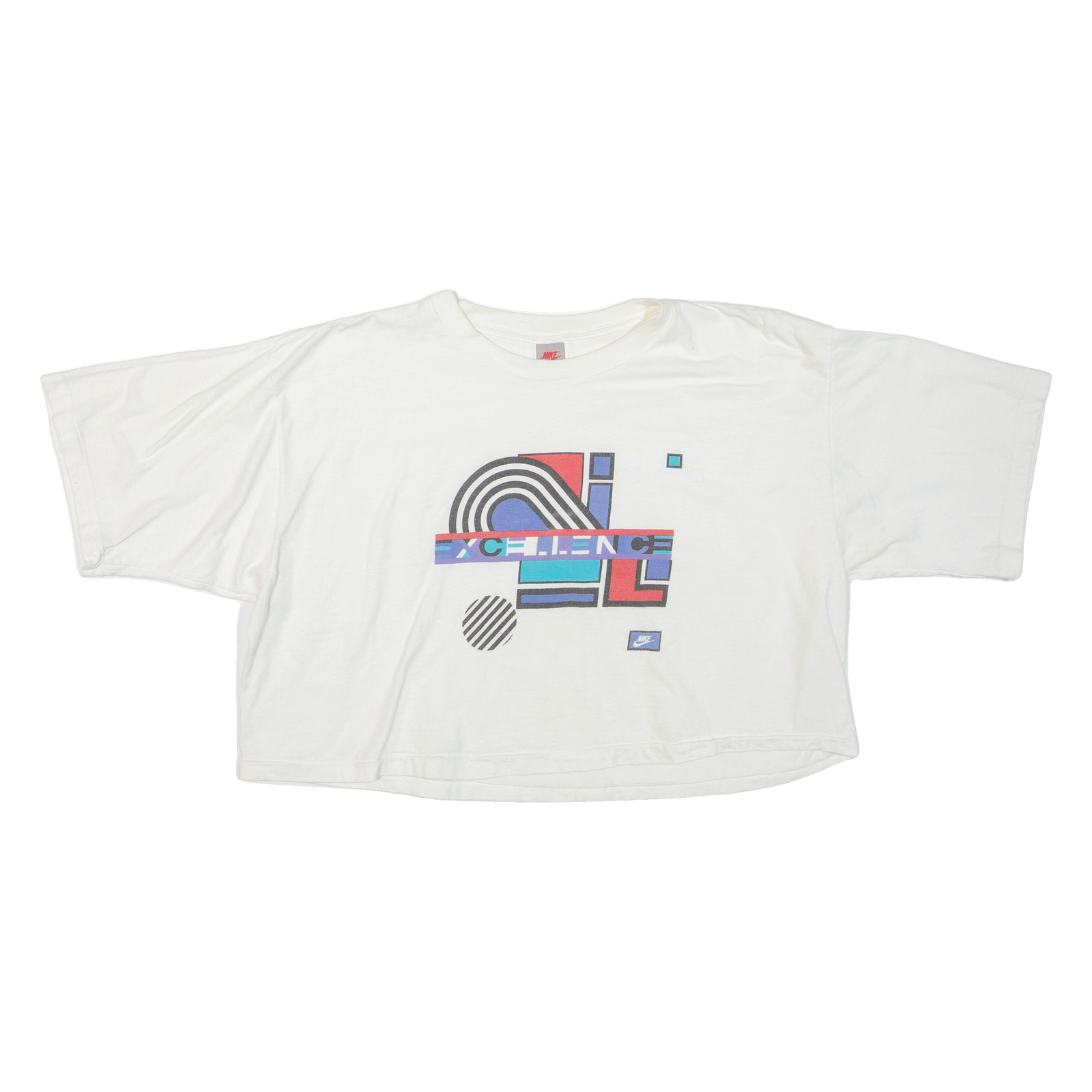 NIKE Cropped Womens T-Shirt White L Refurbished - N/A refurbished available on Cerqular