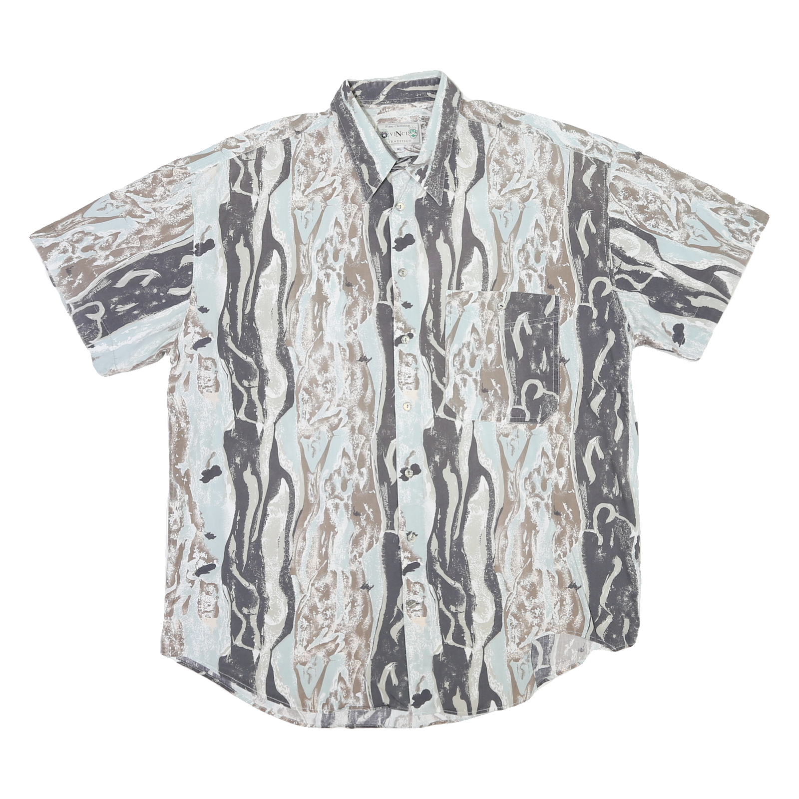 Buy VINCI TRADITION Mens Blue & Brown Abstract Pattern Cotton Blend Shirt XL Refurbished - $18.19 VINCI TRADITION Mens Blue & Brown Abstract Pattern Cotton Blend Shirt XL Refurbished - N/A refurbished available on Cerqular